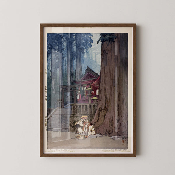 Hiroshi Yoshida | Misty Day in Nikko | Japanese Woodblock Print (Shin Hanga)
