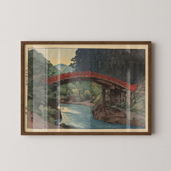 Hiroshi Yoshida — Sacred Bridge | Japanese Woodblock Print (Shin Hanga)