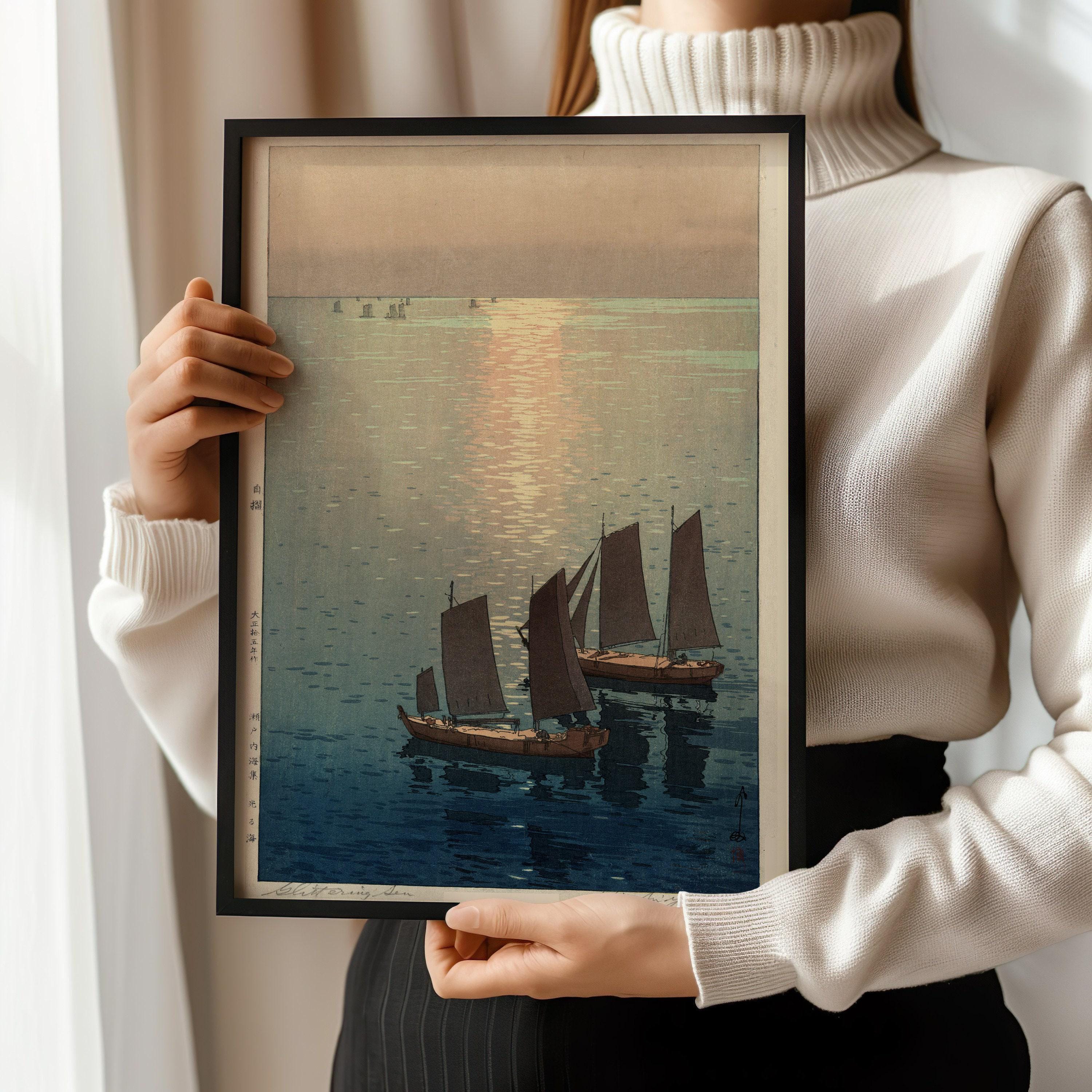 Hiroshi Yoshida Sailboats Print: Vintage Japanese Woodblock Art - 9ArtPrints
