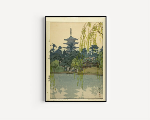 Hiroshi Yoshida — Sarusawa Pond | Japanese Woodblock Print (Shin Hanga)