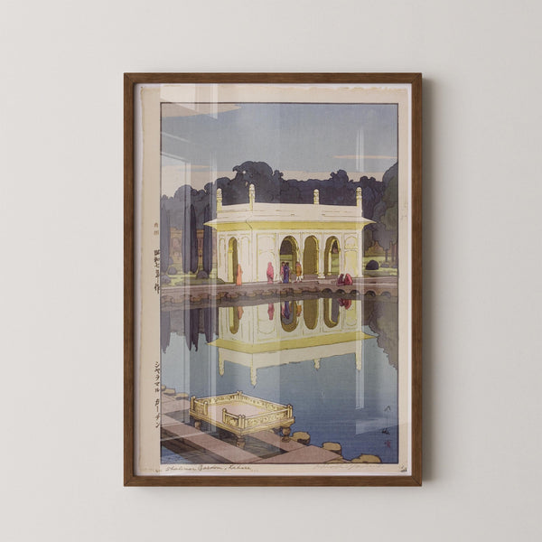 Hiroshi Yoshida — Shalimar Gardens | Japanese Woodblock Print (Shin Hanga)
