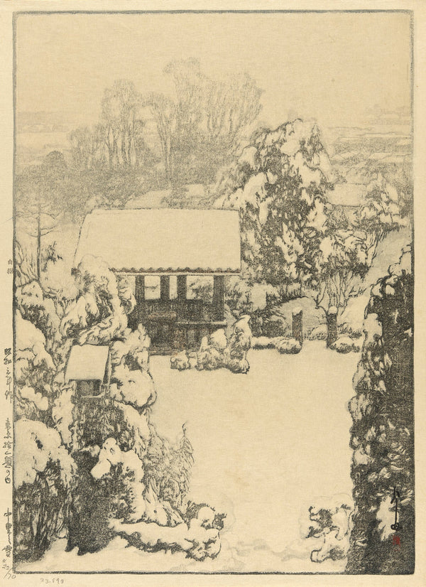 Hiroshi Yoshida — Snow | Japanese Woodblock Print (Shin Hanga)