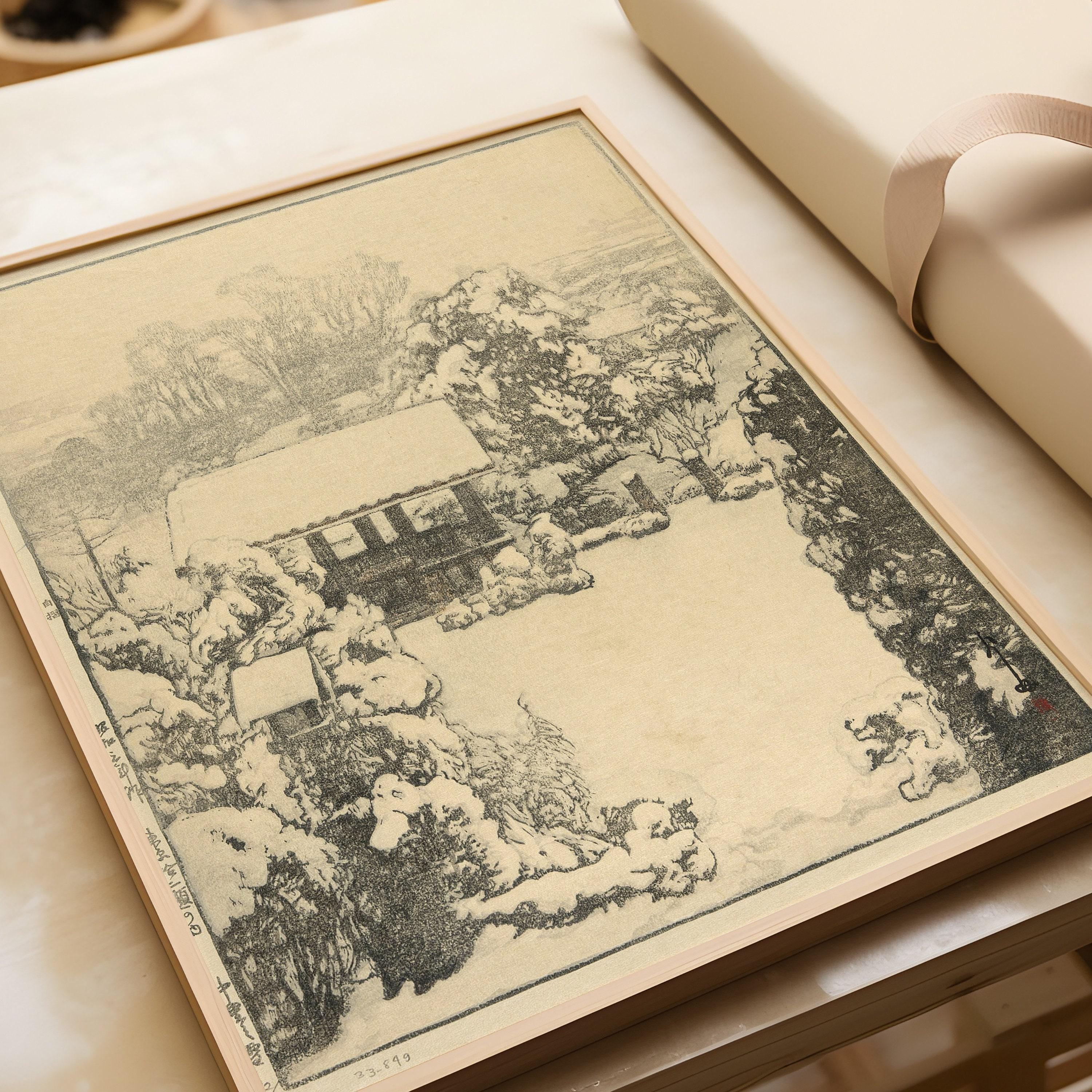 Hiroshi Yoshida Snow Print: Vintage Japanese Woodblock Art, Giclee on Hahnemuhle Paper - 9ArtPrints