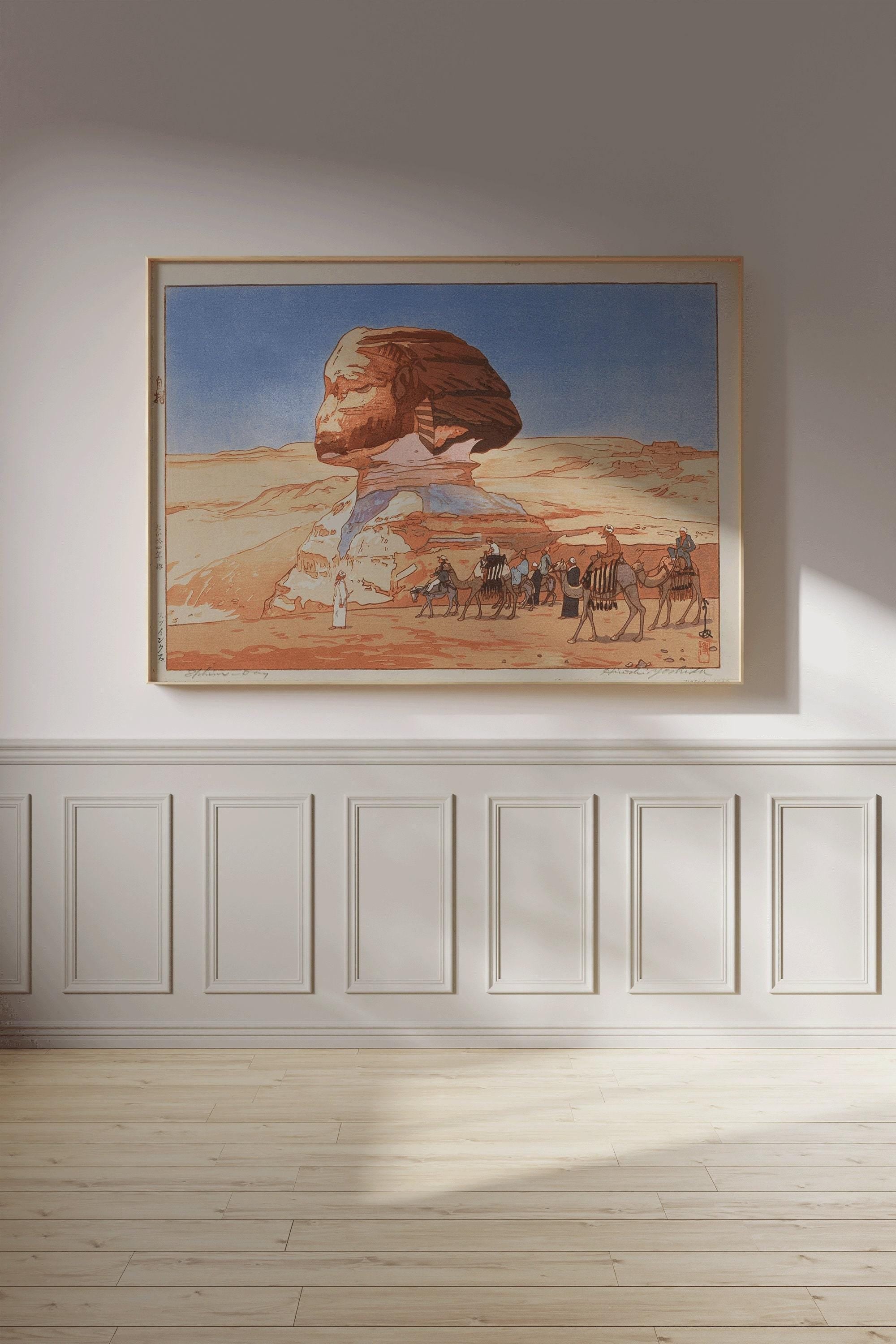 Hiroshi Yoshida - Sphinx at Day Giclee Print: Vintage Japanese Woodblock Art - 9ArtPrints