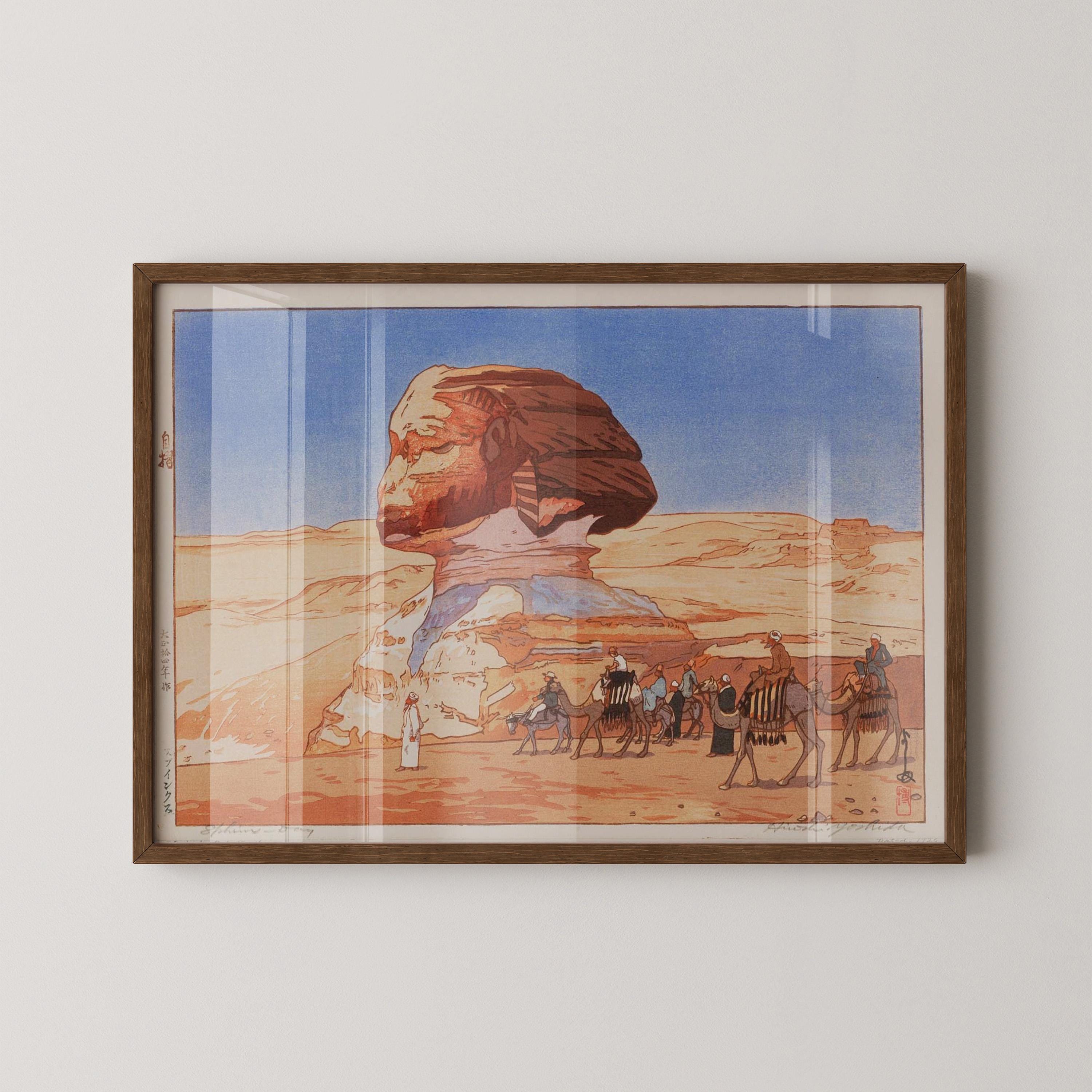 Hiroshi Yoshida – Sphinx at Day | PREMIUM GICLÉE PRINT | Vintage Japanese Woodblock Art (available handframed or unframed) - 9ArtPrints