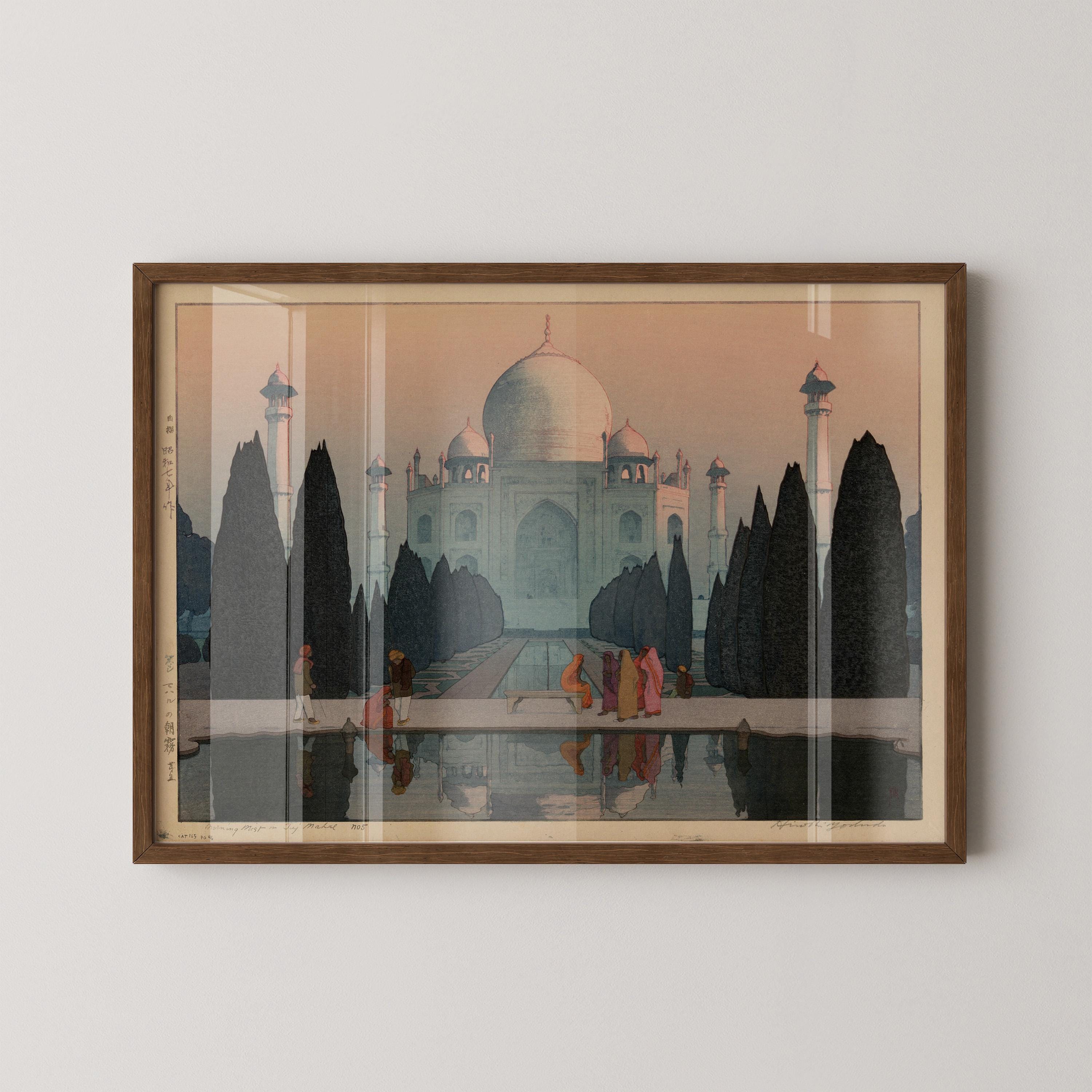 Hiroshi Yoshida – Taj Mahal in the Mist | PREMIUM GICLÉE PRINT | Vintage Japanese Woodblock Art (available handframed or unframed) - 9ArtPrints