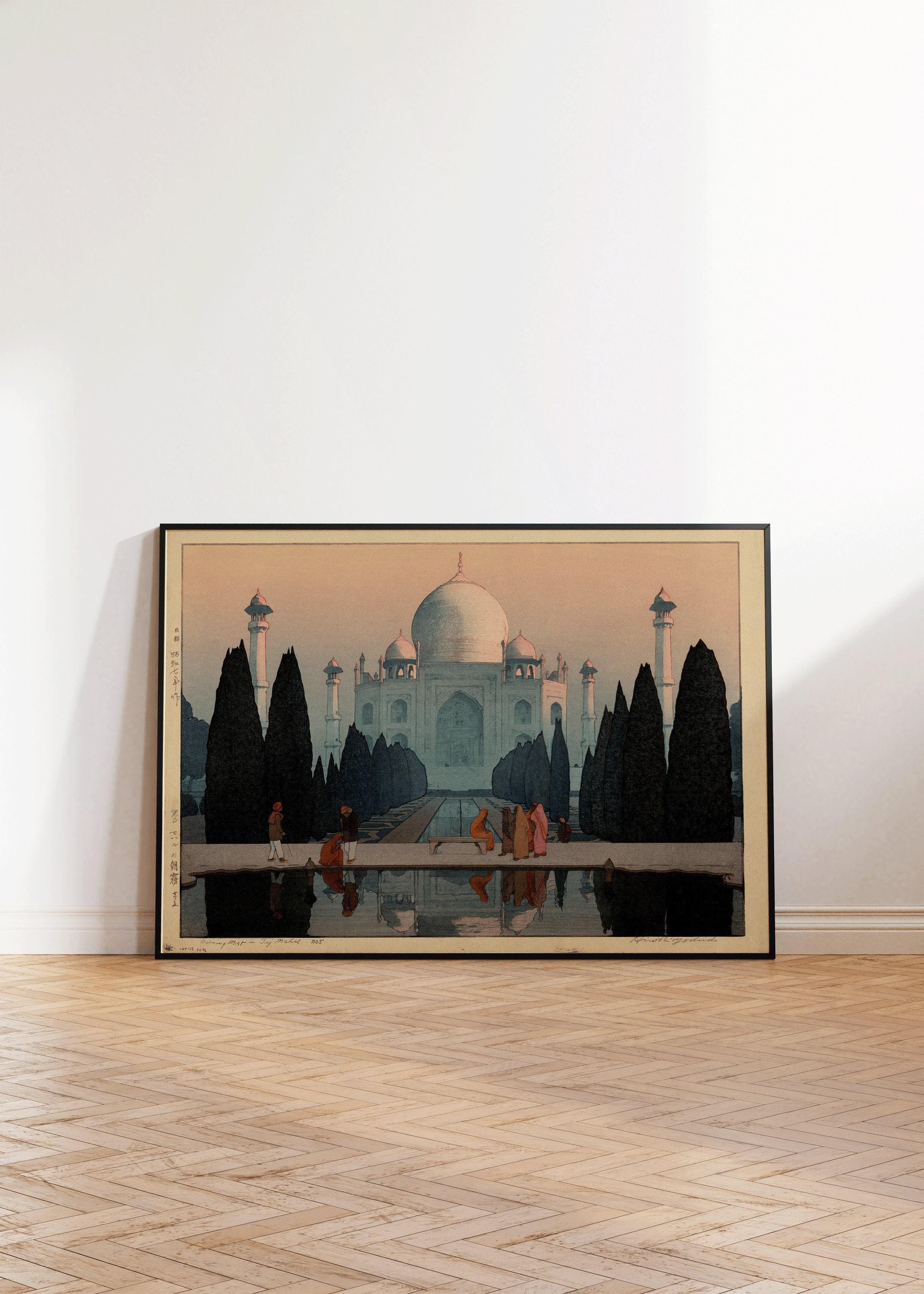 Hiroshi Yoshida – Taj Mahal in the Mist | PREMIUM GICLÉE PRINT | Vintage Japanese Woodblock Art (available handframed or unframed) - 9ArtPrints