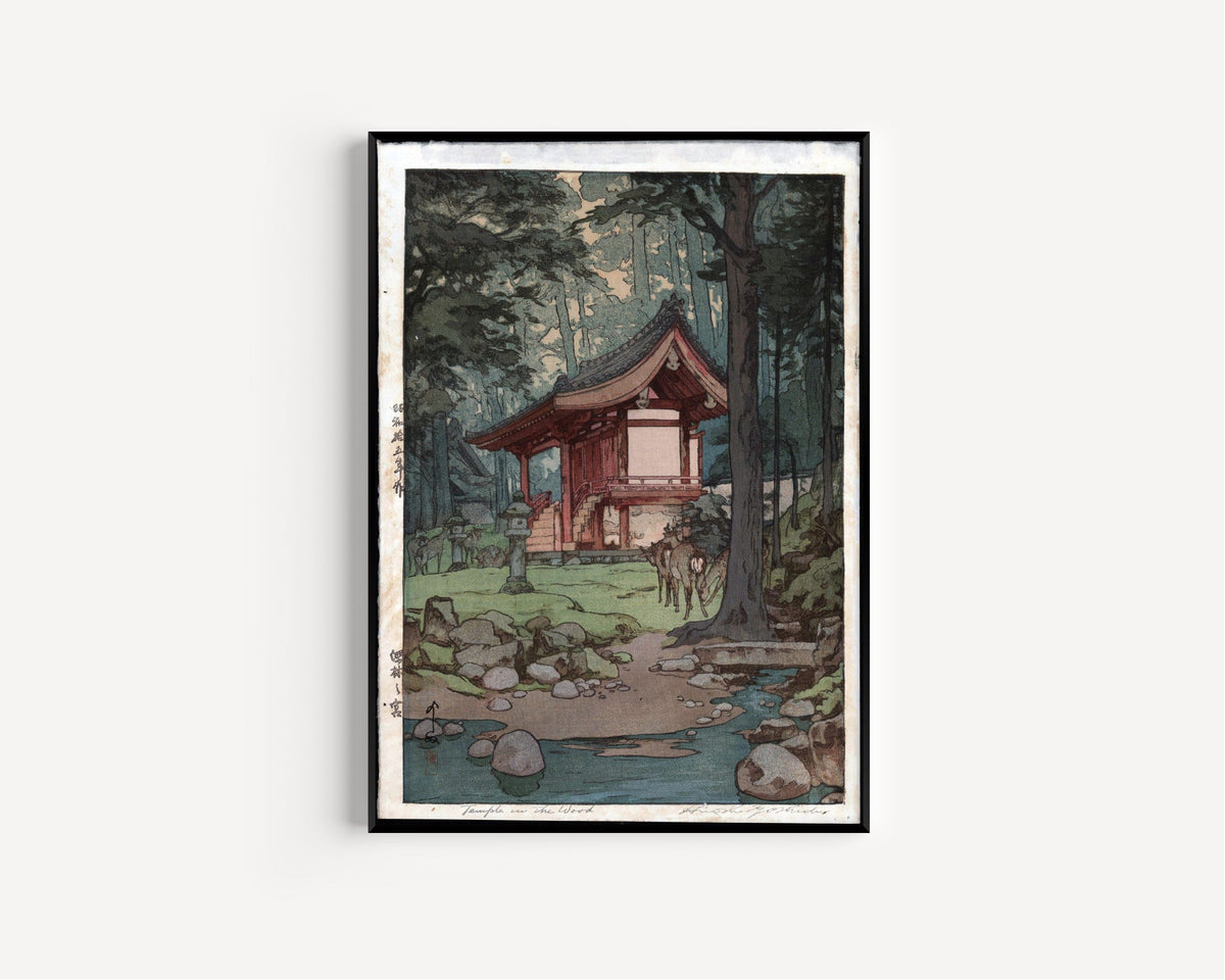 Hiroshi Yoshida — Temple in the Woods | Japanese Woodblock Print (Shin Hanga) - 9ArtPrints