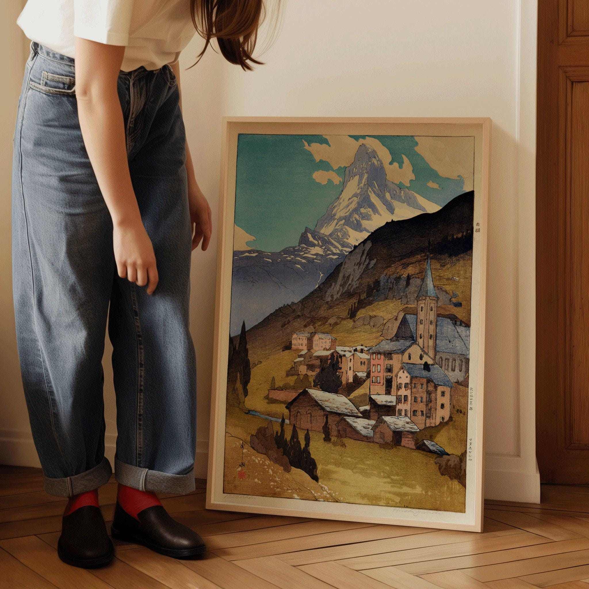 Hiroshi Yoshida – The Matterhorn | PREMIUM GICLÉE PRINT | Vintage Japanese Woodblock Art (available handframed or unframed) - 9ArtPrints