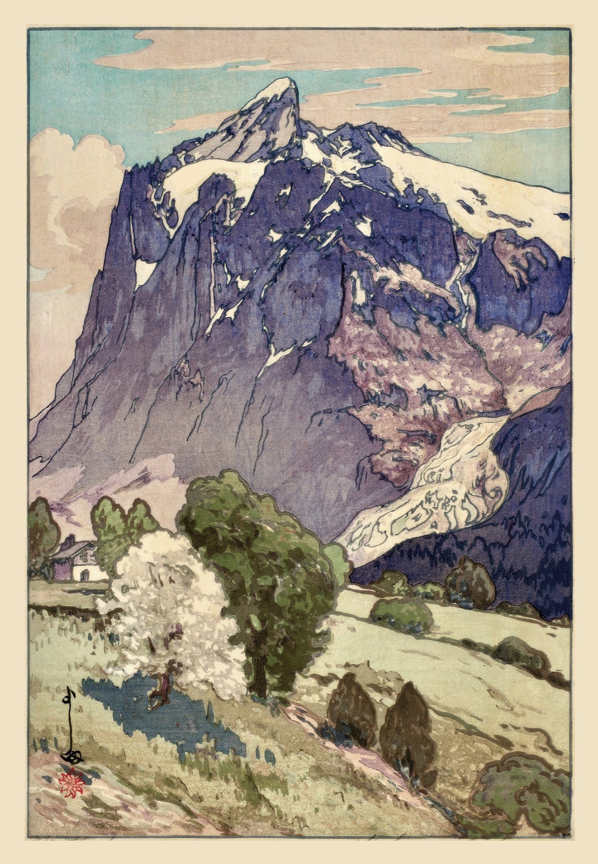 Hiroshi Yoshida — The Wetterhorn Giclee | Japanese Woodblock Print (Shin Hanga) - 9ArtPrints