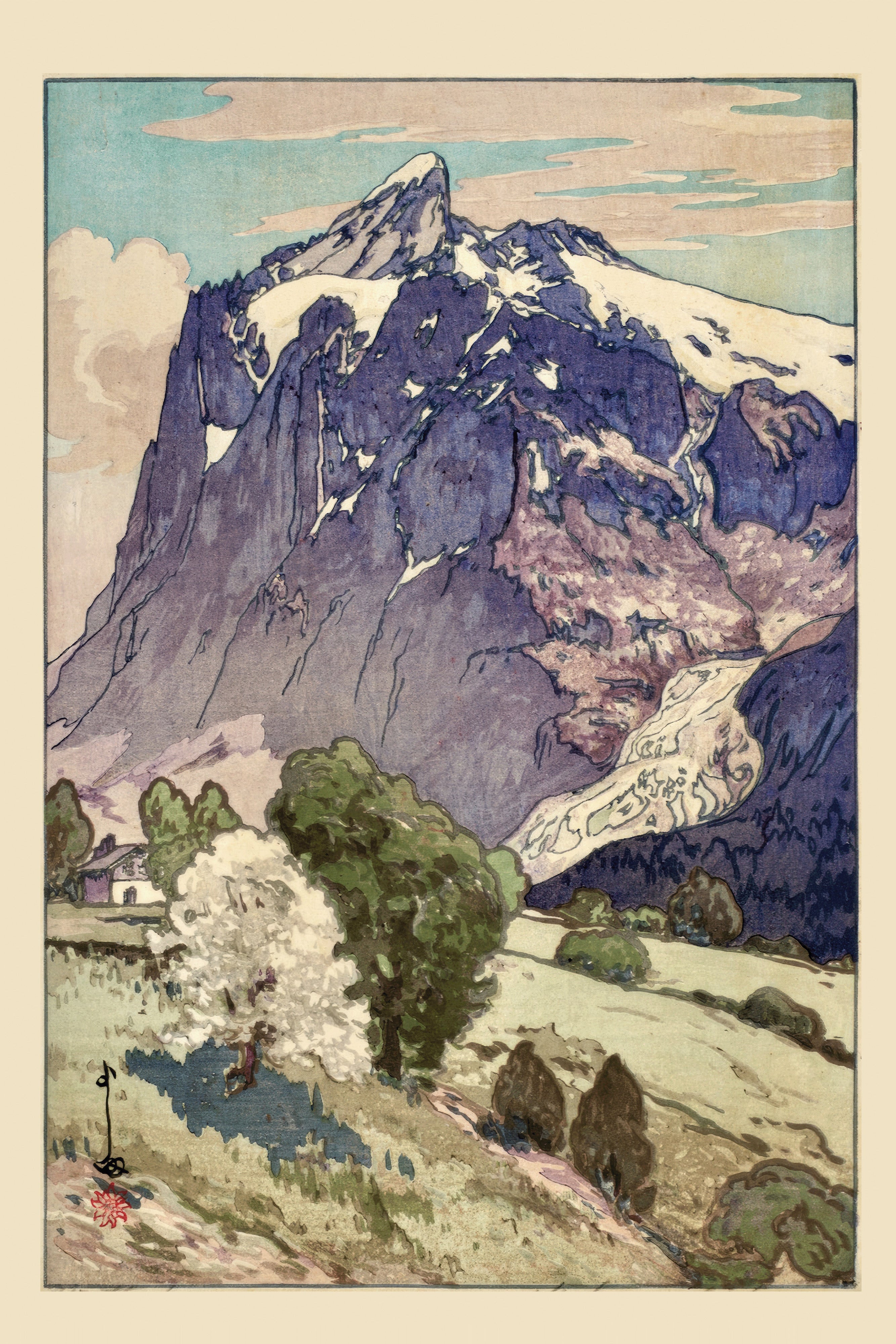 Hiroshi Yoshida — The Wetterhorn Giclee | Japanese Woodblock Print (Shin Hanga) - 9ArtPrints