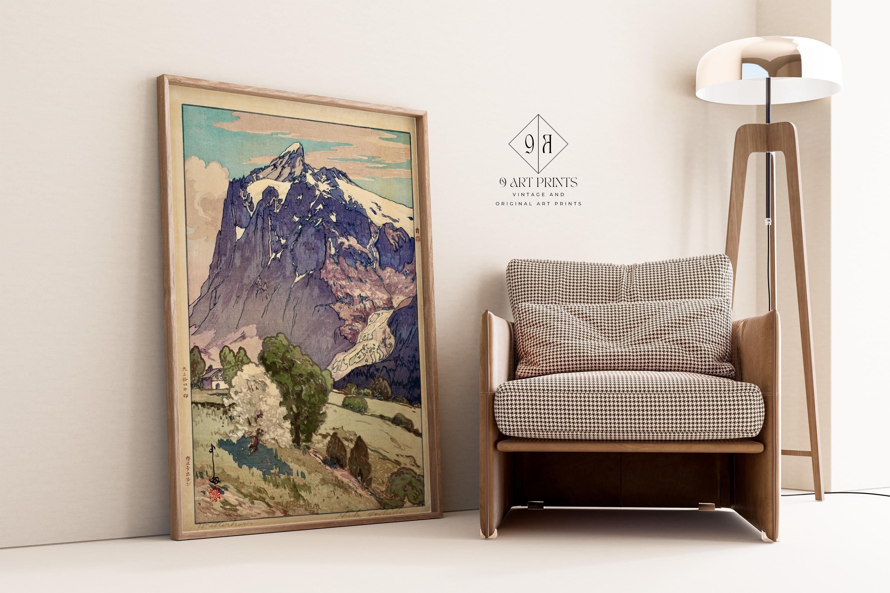 Hiroshi Yoshida - The Wetterhorn Giclee Print: Vintage Japanese Woodblock Art - 9ArtPrints