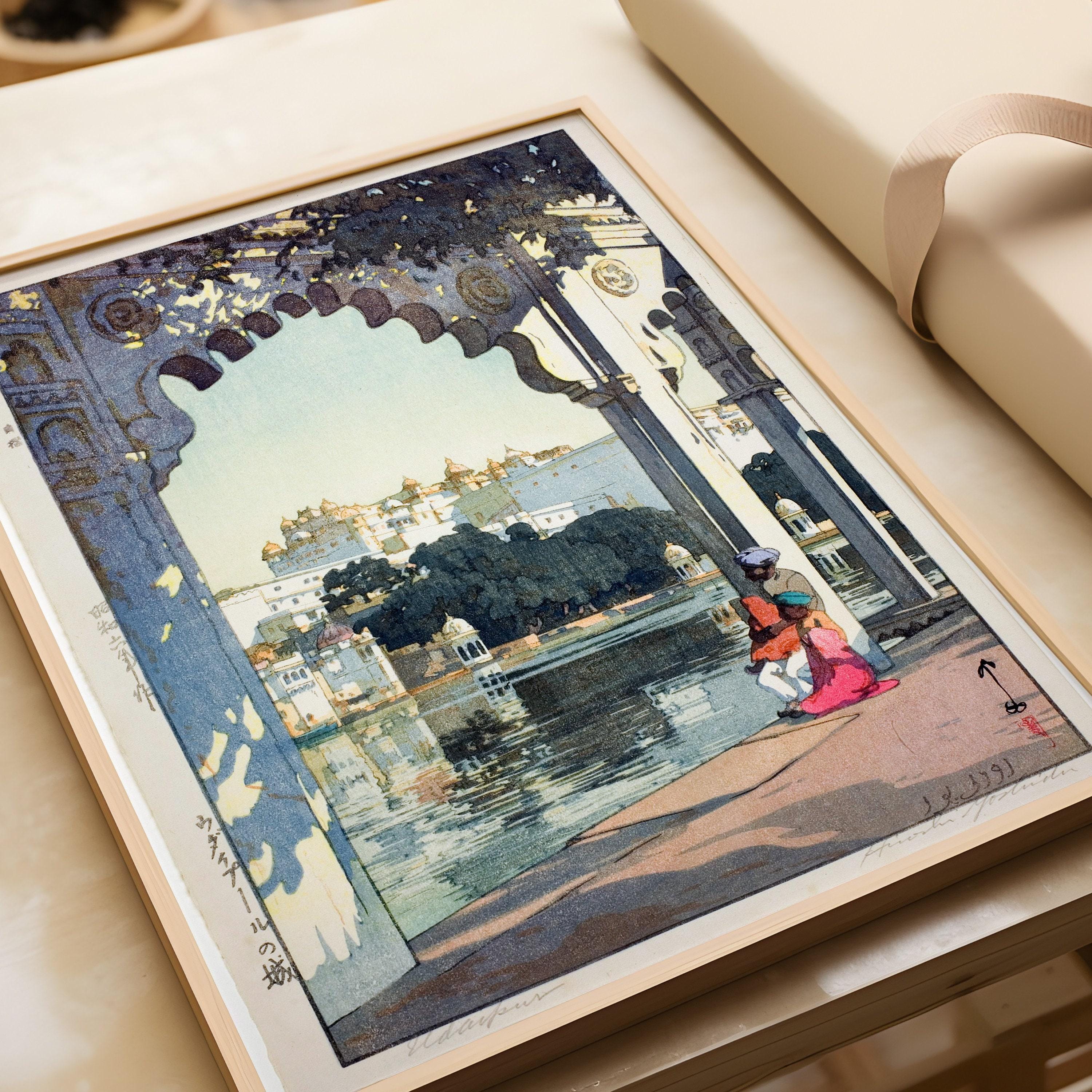 Hiroshi Yoshida Udaipur Castle Print: Vintage Japanese Woodblock Art - 9ArtPrints