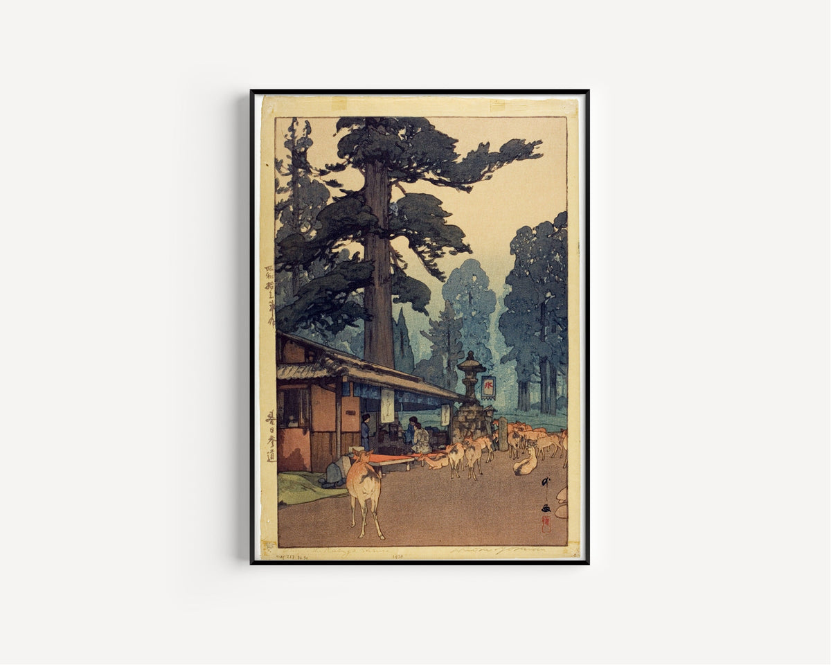Hiroshi Yoshida — Way to the Kasuga Shrine | Japanese Woodblock Print (Shin Hanga) - 9ArtPrints