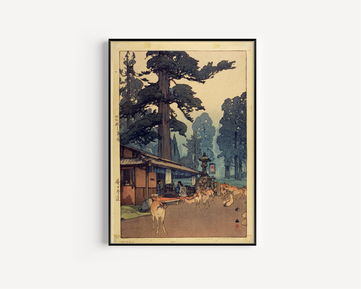 Hiroshi Yoshida — Way to the Kasuga Shrine | Japanese Woodblock Print (Shin Hanga) - 9ArtPrints