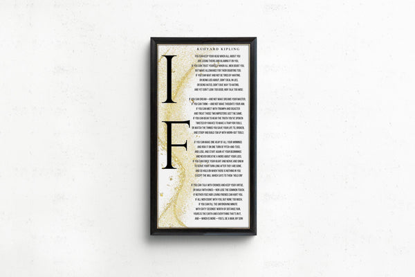 Rudyard Kipling — If | Vintage Typography Poetry Print (2×1 Format)