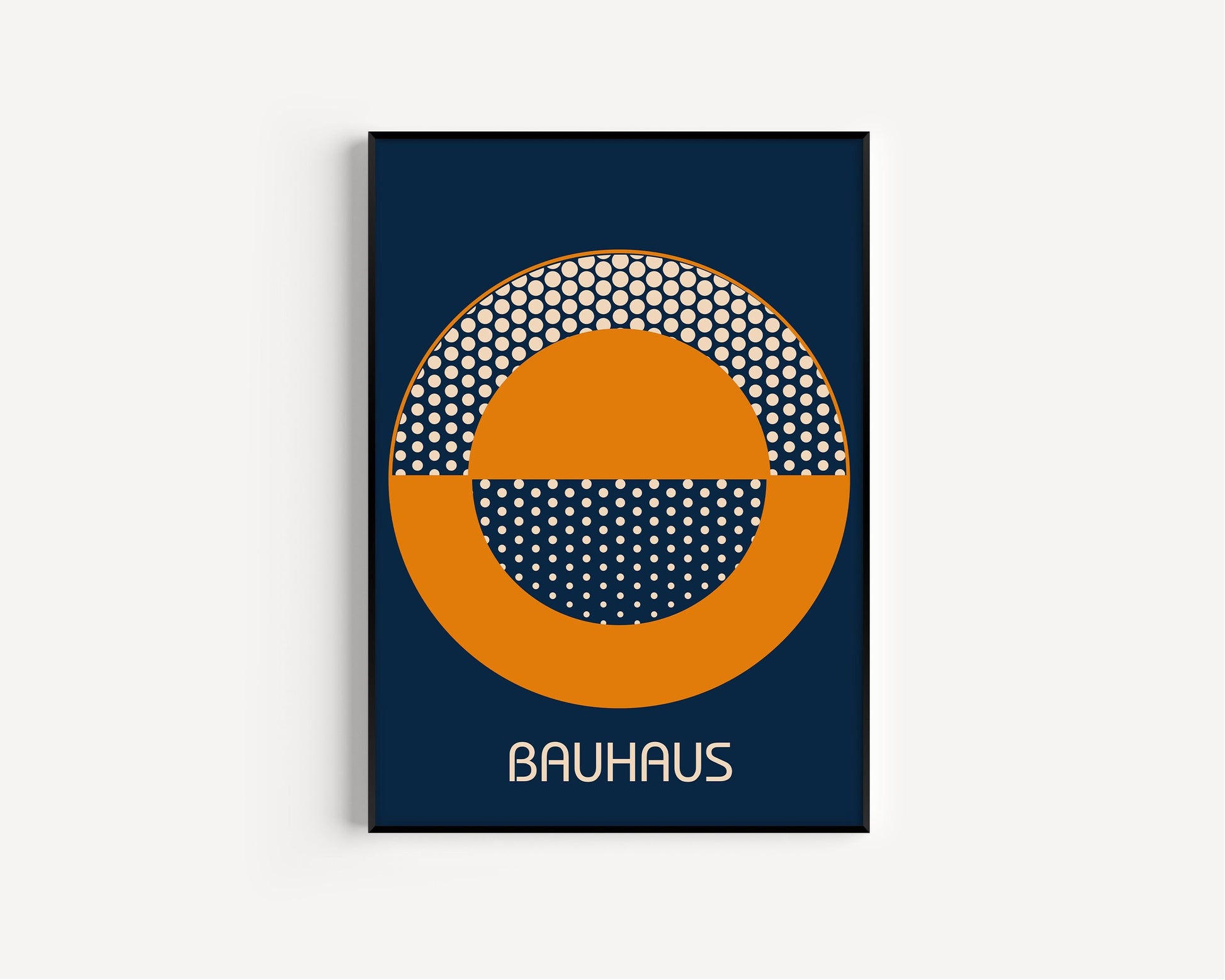 Bauhaus - Orange Navy Blue Poster