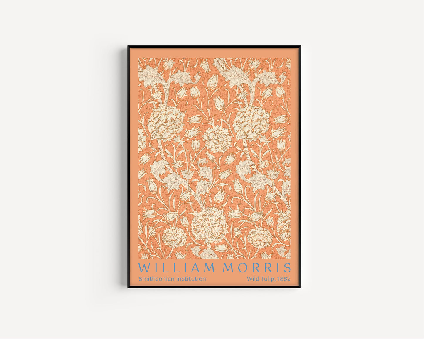 Framed William Morris Tulip Poster Wild Exhibition Poster Museum Art Print Nouveau Flower Pattern Market Museum Ready to hang Home Decor