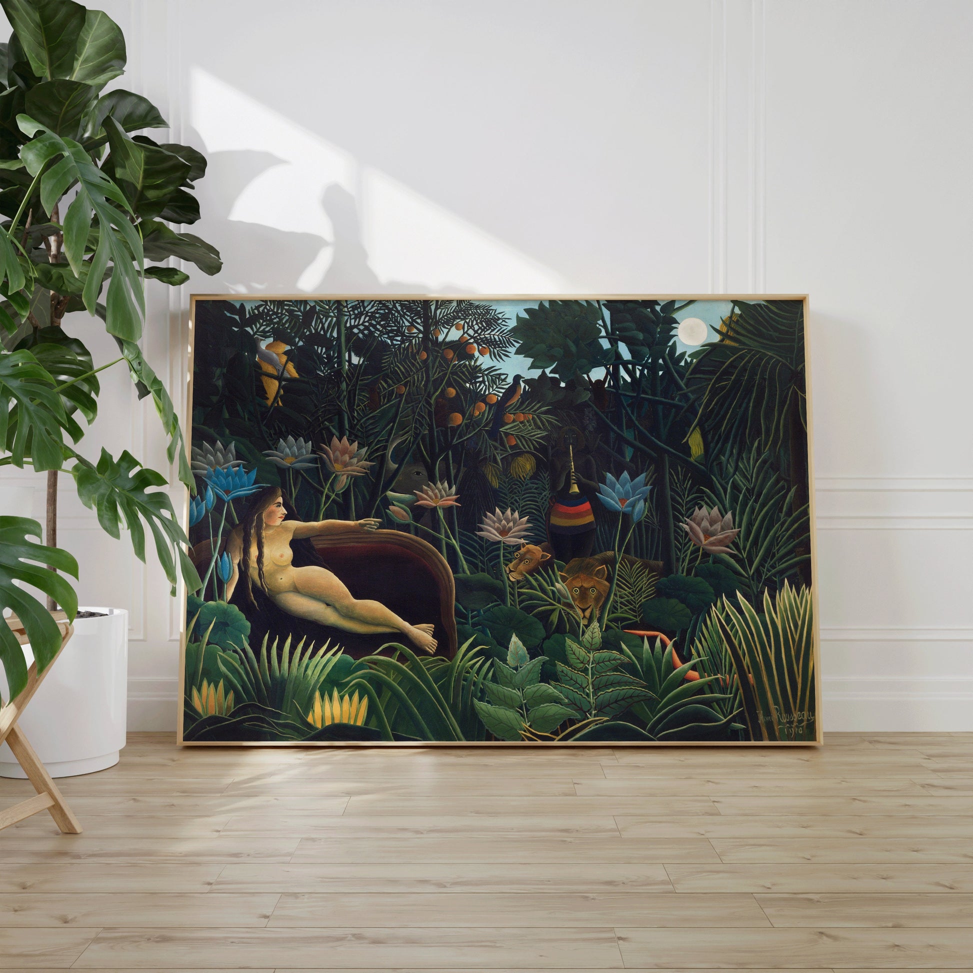 Henri Rousseau The Dream Famous Art Rousseau Jungle Painting Wall Decor Floral Gift Idea Famous Painting Framed Ready to Hang