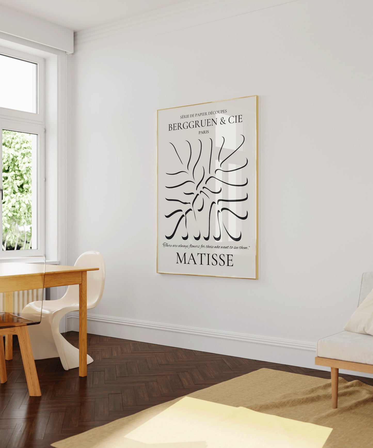 Henri Matisse Art Print Berggruen Cie Neutral Leaf Poster Cutouts Exhibition Vintage Papier Decoupes Framed Ready to Hang Home Office Decor