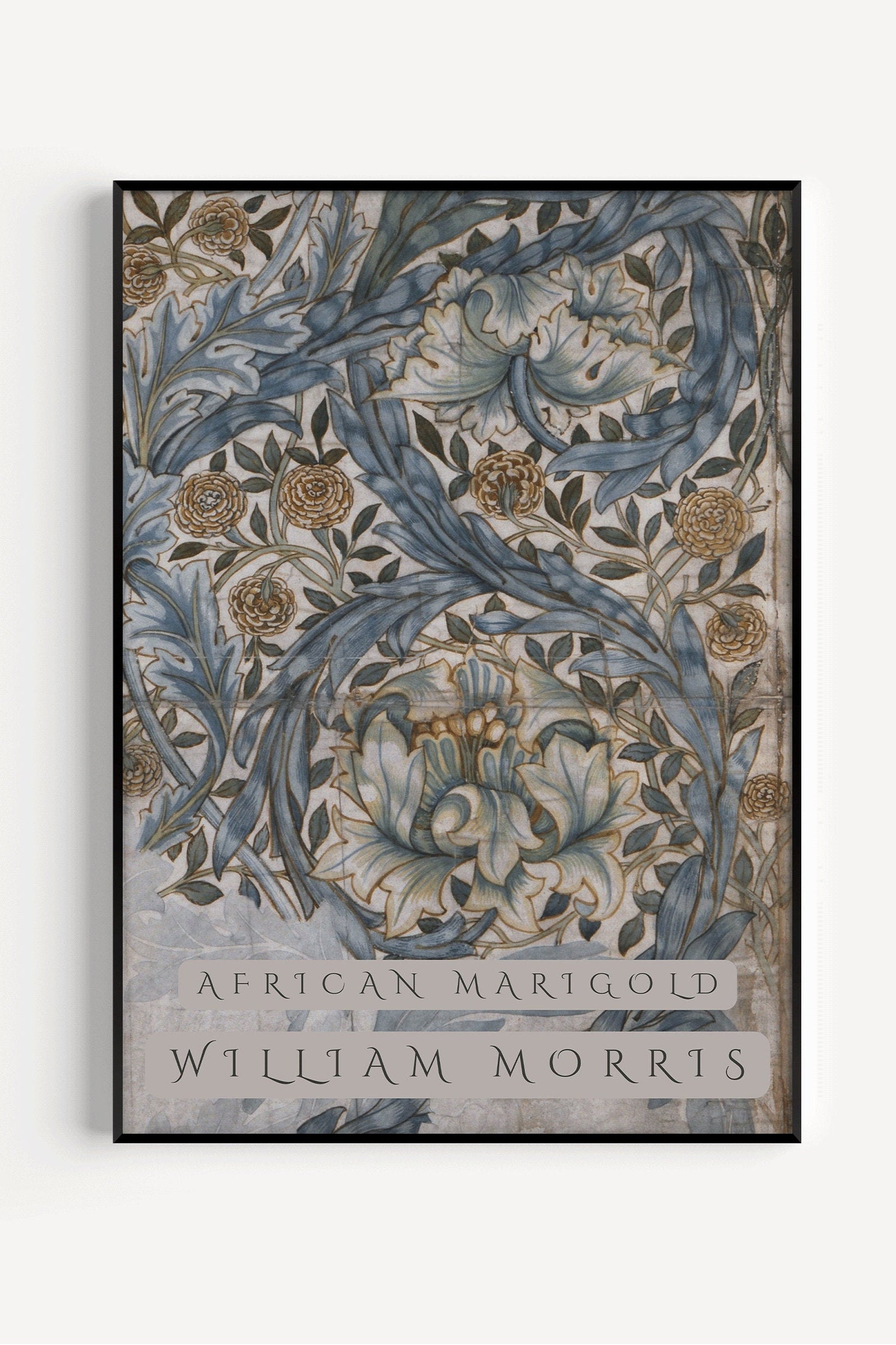 William Morris - African Marigold | Vintage Botanical Pattern Print Art Poster (available framed or unframed)