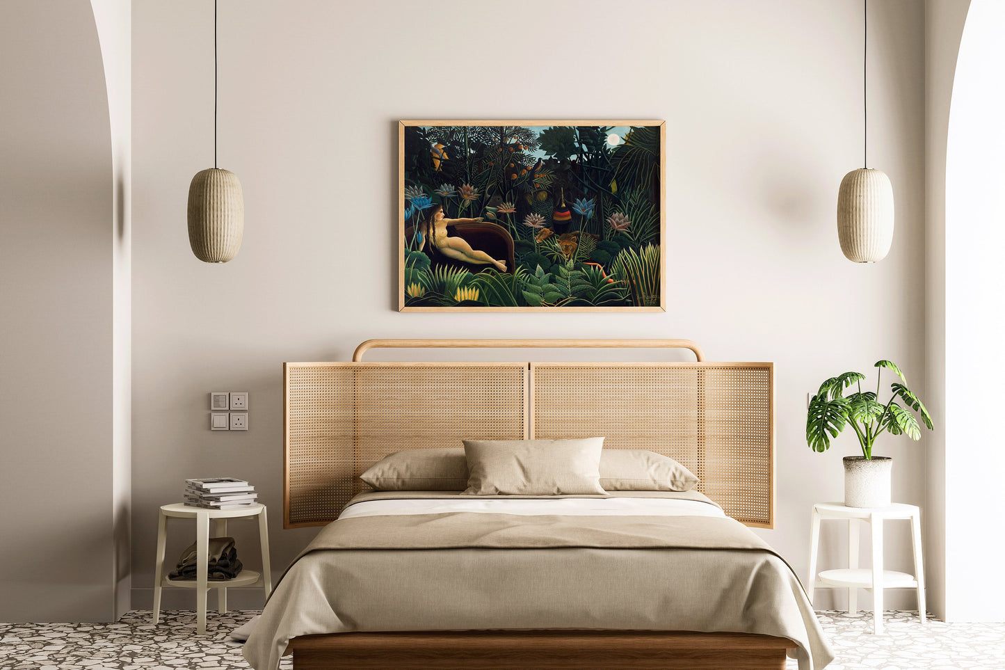 Henri Rousseau The Dream Famous Art Rousseau Jungle Painting Wall Decor Floral Gift Idea Famous Painting Framed Ready to Hang