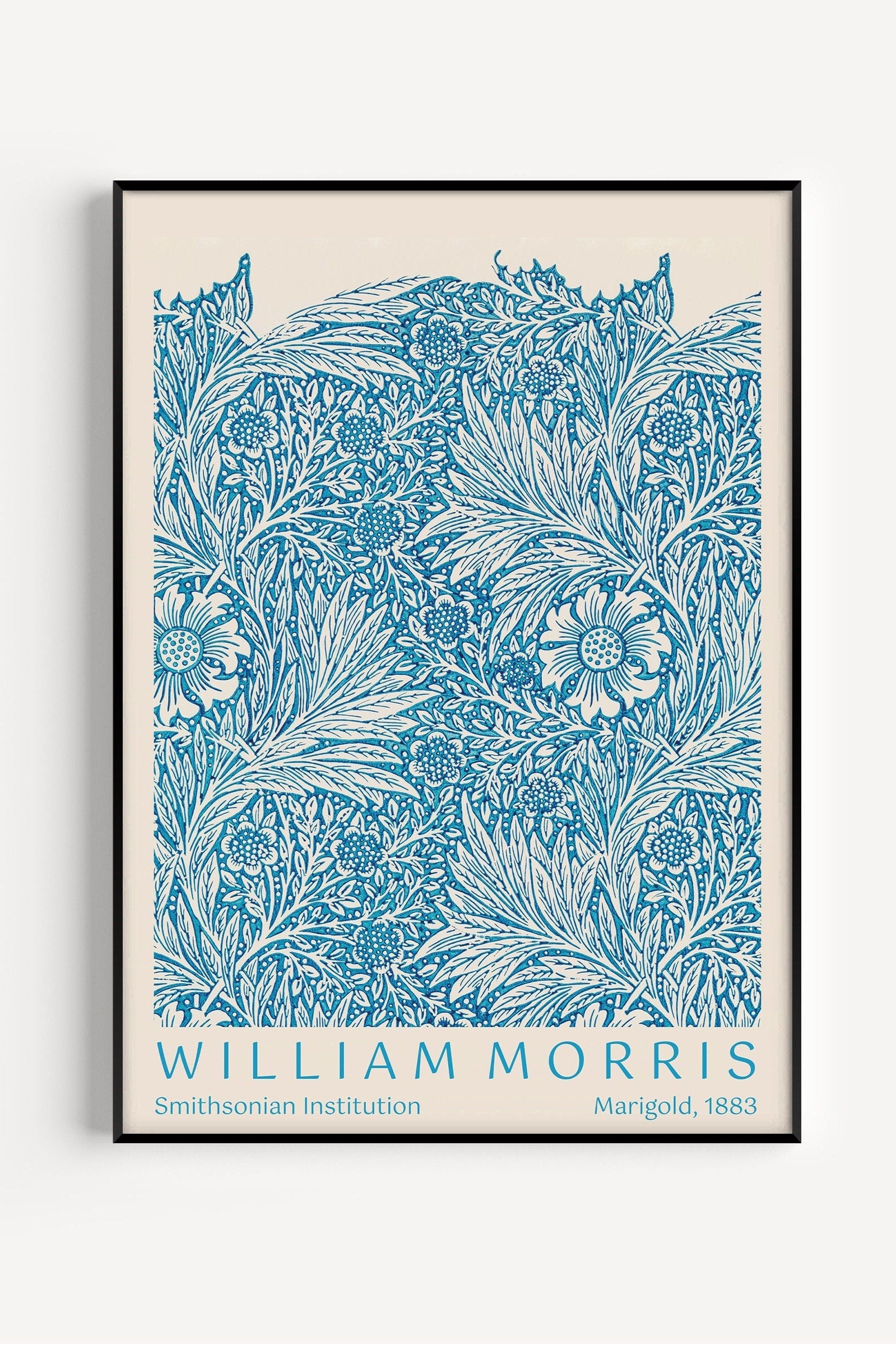 Blue William Morris Poster - Marigold