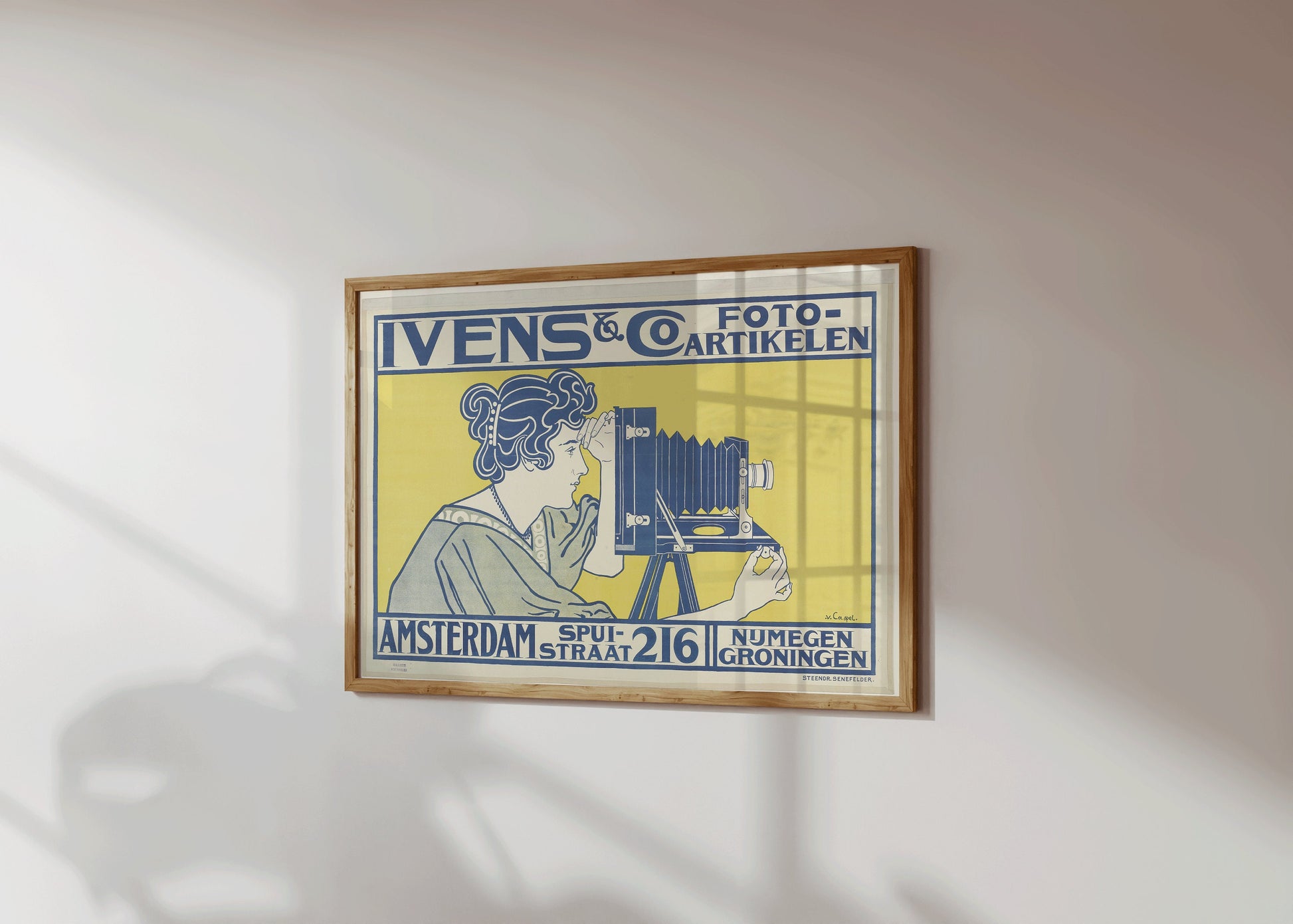 Framed Vintage Blue Yellow Poster Iconic Poster Famous Paintings Ivens Photography Print Unique Gift Home Decor Framed Ready to Hang