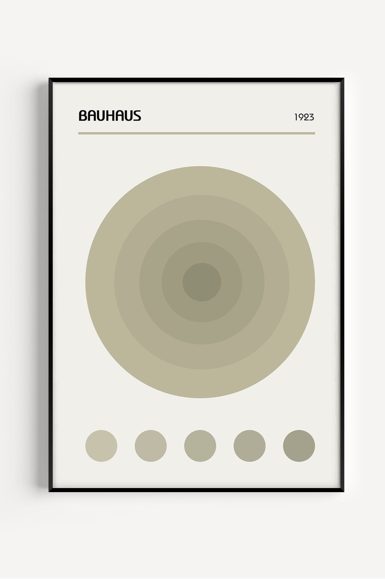 Sage Green Bauhaus Poster Mid-Century Modern