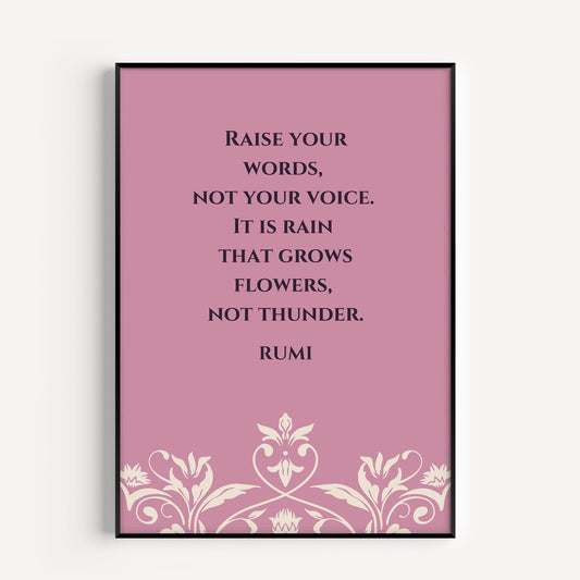 Rumi - Poetry Quote in Lilac "Seek"