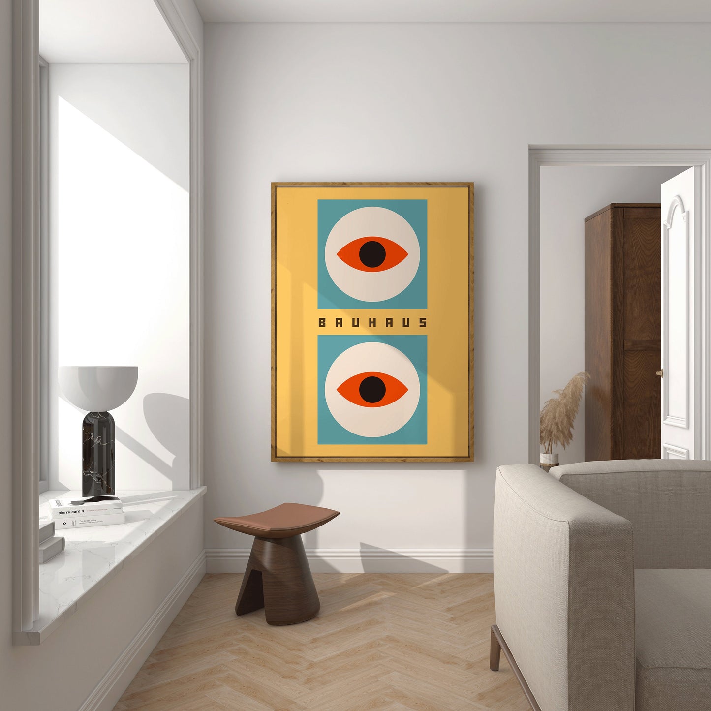 Bauhaus Eyes Poster Mid Century Modern