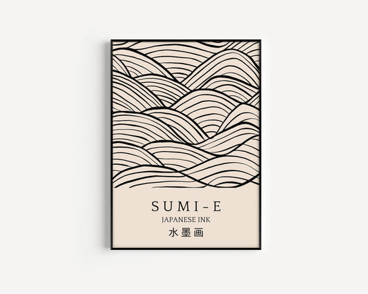Japanese Sumi-E Poster