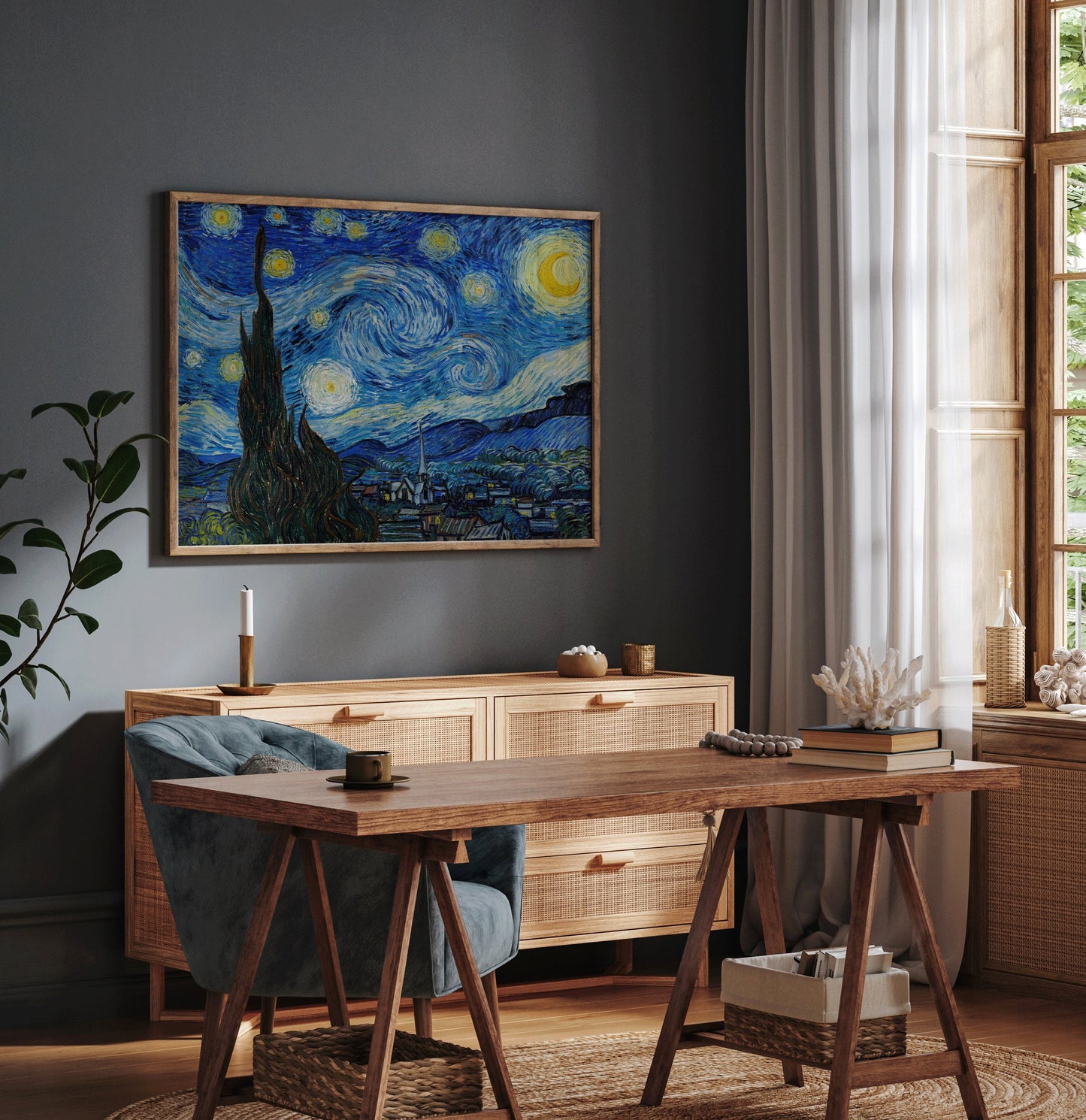 Vincent Van Gogh - Starry Night | Iconic Classic Impressionist Fine Art Print (available framed or unframed)