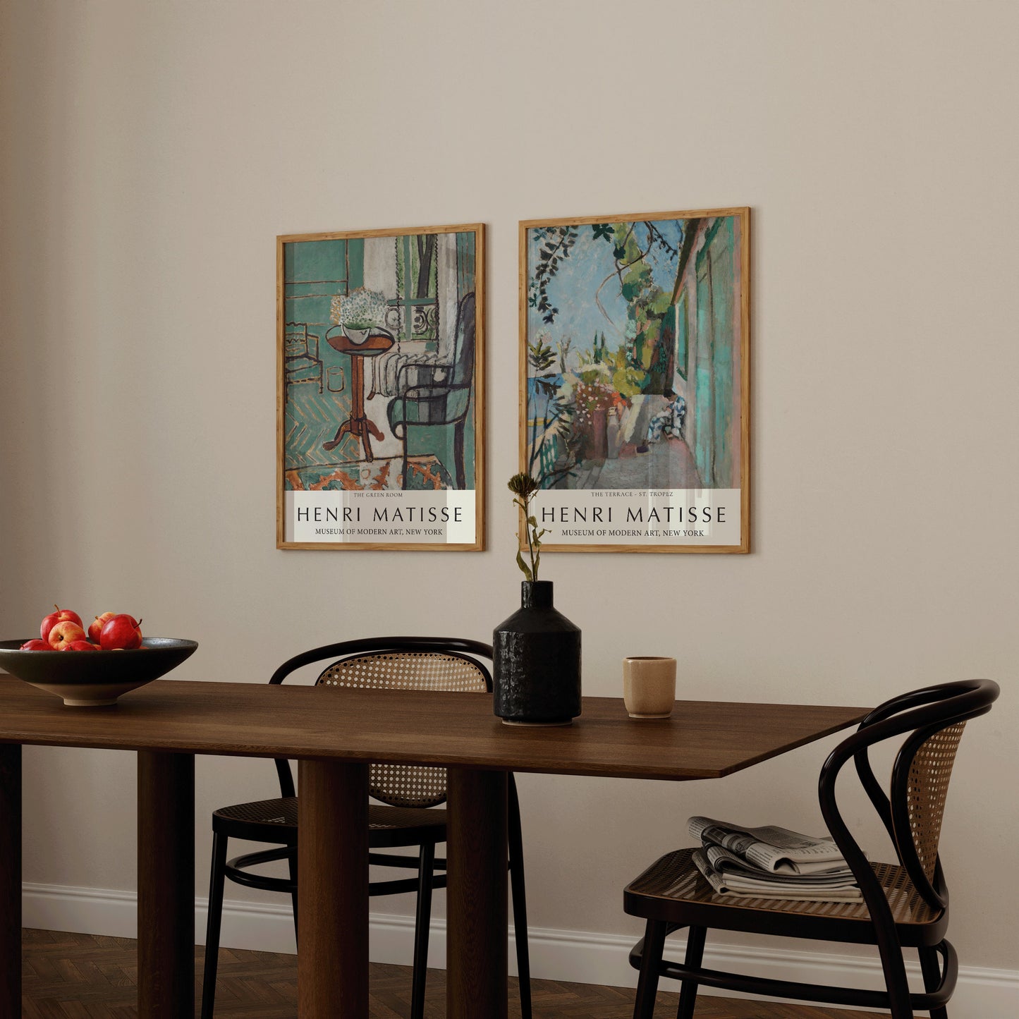 Set of 2 Henri Matisse Prints - The Green Room and St. Tropez | Museum Art Posters (available framed or unframed)