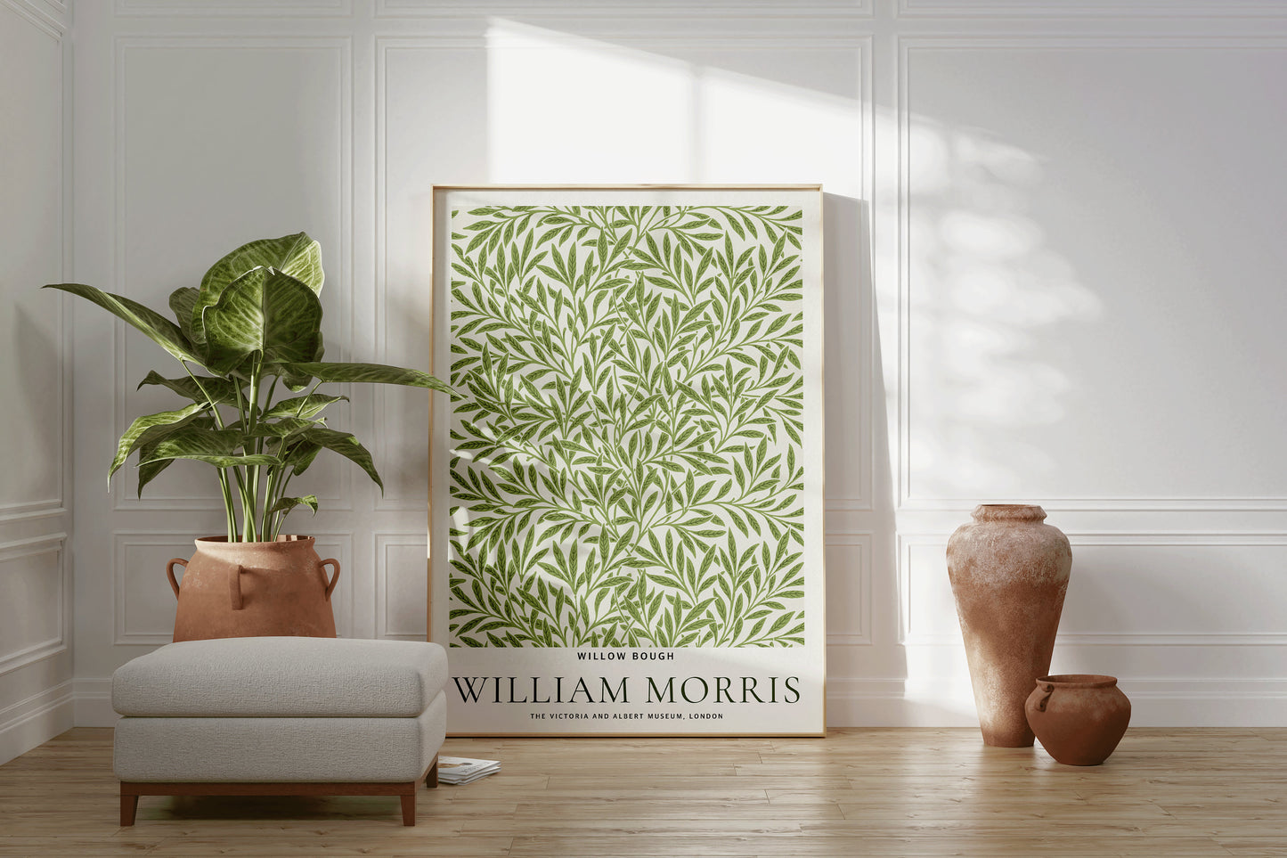 William Morris Willow Bough Poster Exhibition Museum Art Print Nouveau Morris Flower Market Ready to hang Framed Home Office Decor Gift Idea