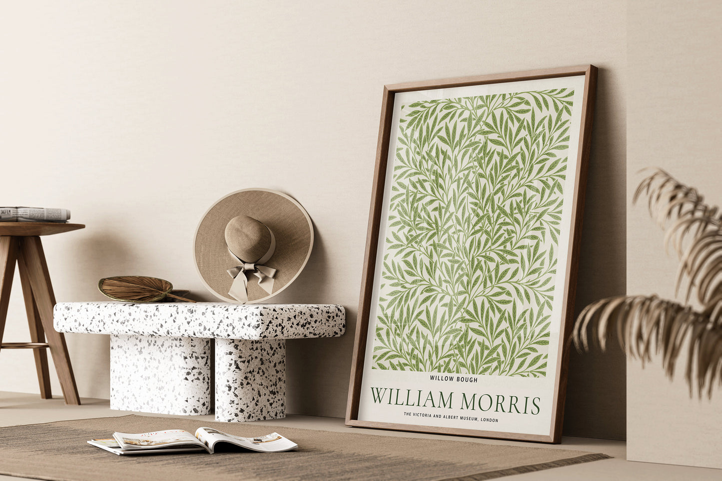 William Morris Willow Bough Poster Exhibition Museum Art Print Nouveau Morris Flower Market Ready to hang Framed Home Office Decor Gift Idea