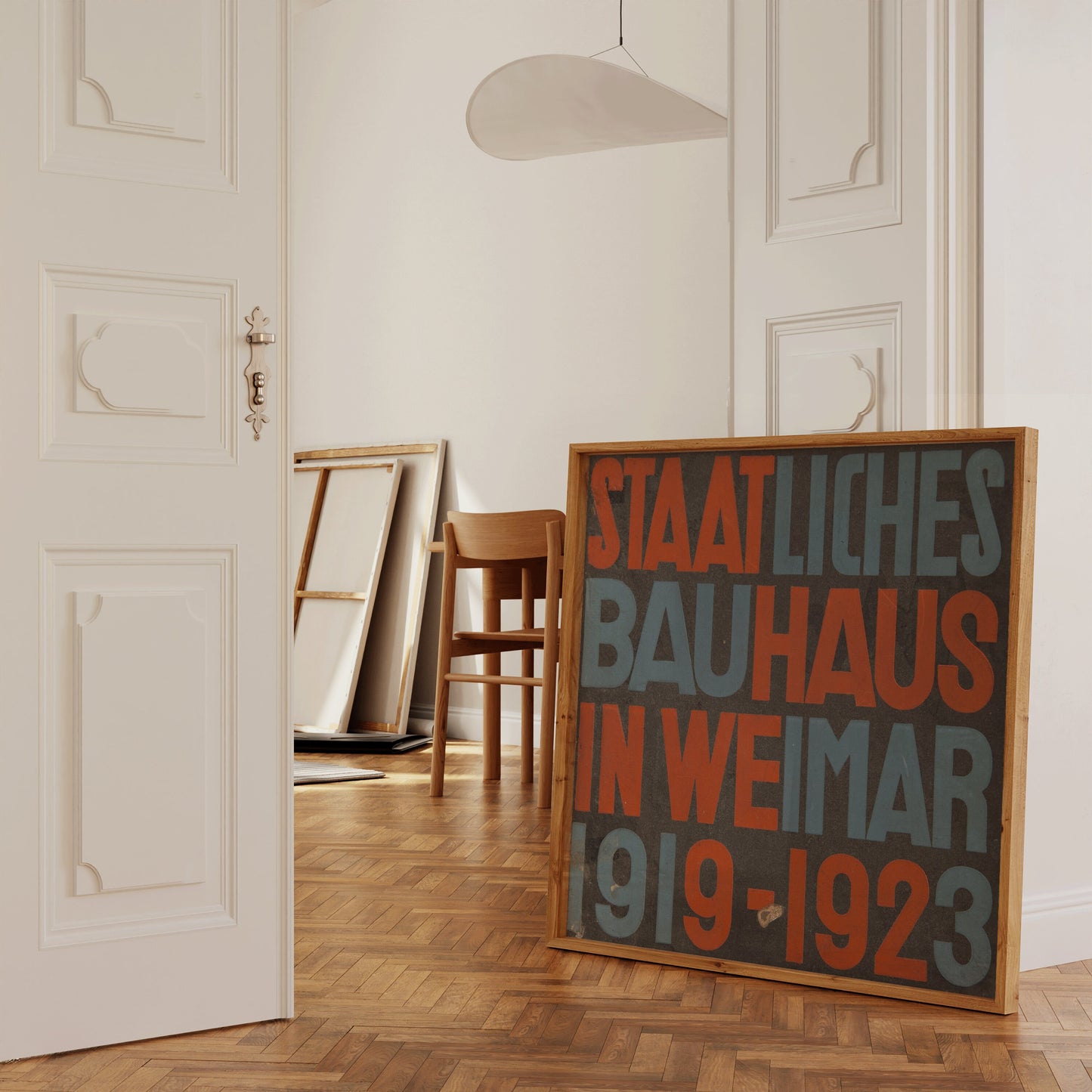 Vintage Staatliches Bauhaus Poster Mid-Century Modern