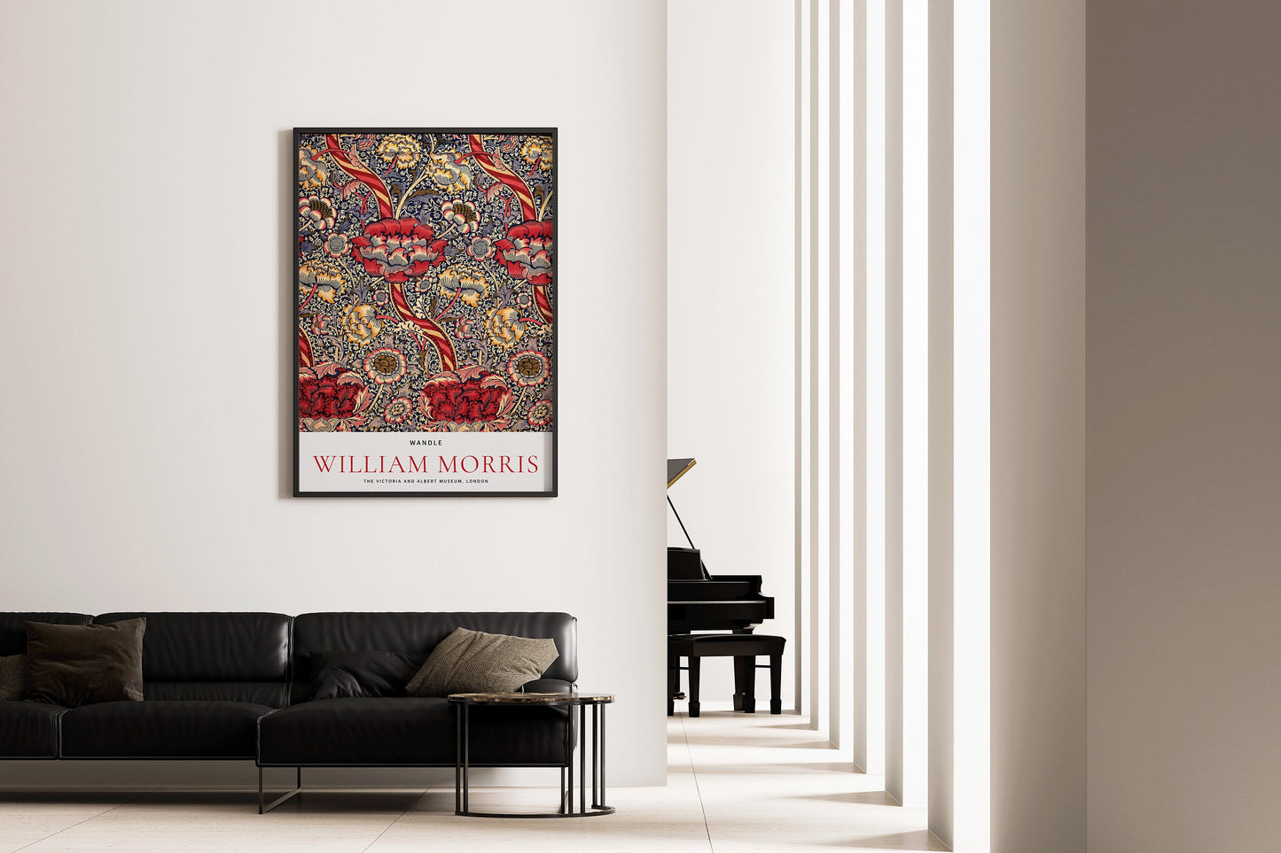 Framed William Morris TULIP AND WILLOW Poster Exhibition Art Print Nouveau Flower Pattern Market Pattern Museum Print Ready to hang artwork