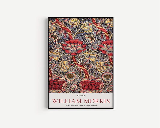 Framed William Morris TULIP AND WILLOW Poster Exhibition Art Print Nouveau Flower Pattern Market Pattern Museum Print Ready to hang artwork