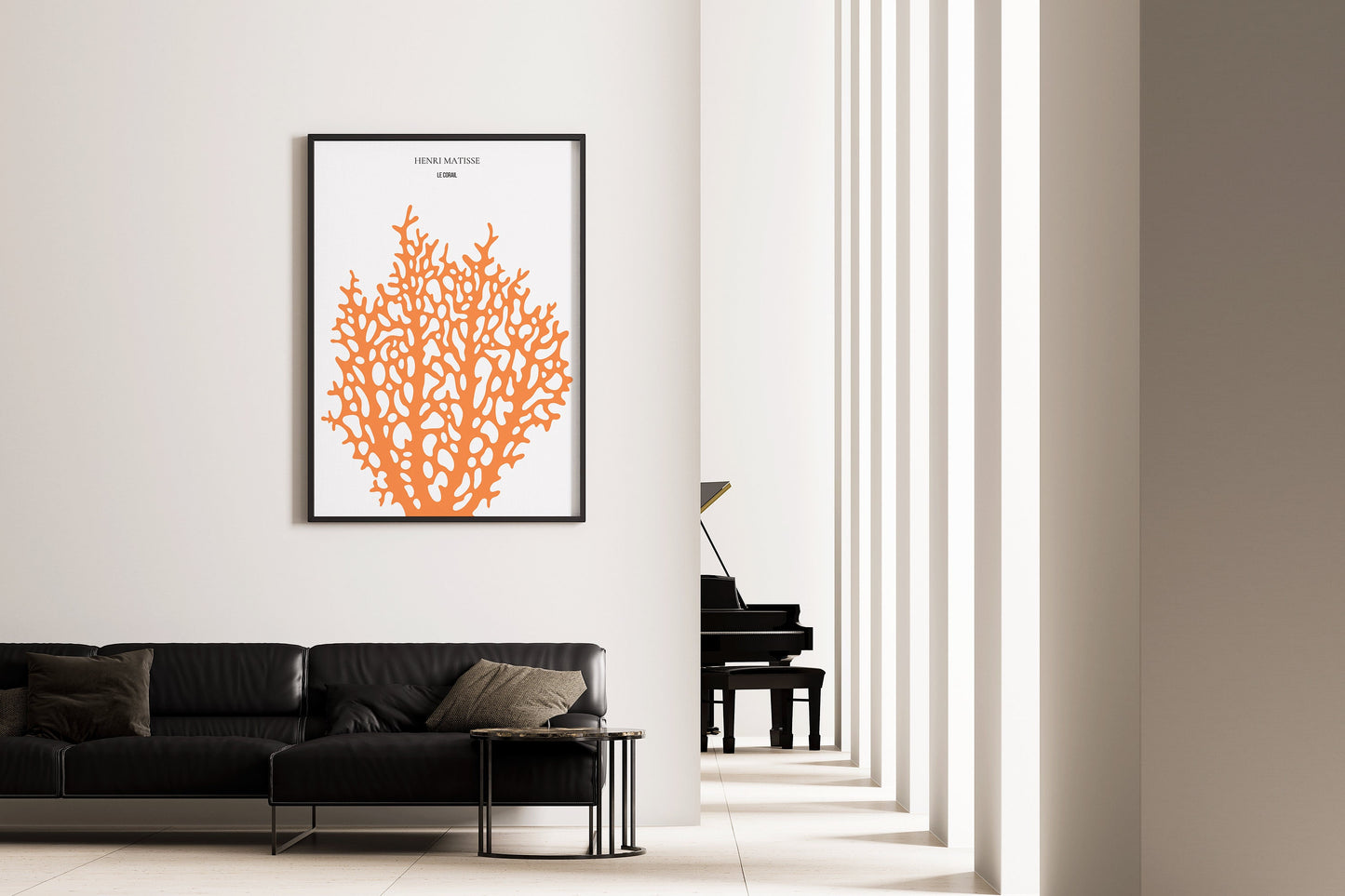 Henri Matisse Le Corail 'Coral' Print Orange Poster Papier Decoupes Cutouts Exhibition Vintage Museum Ready to hang Framed Home Decor Gift