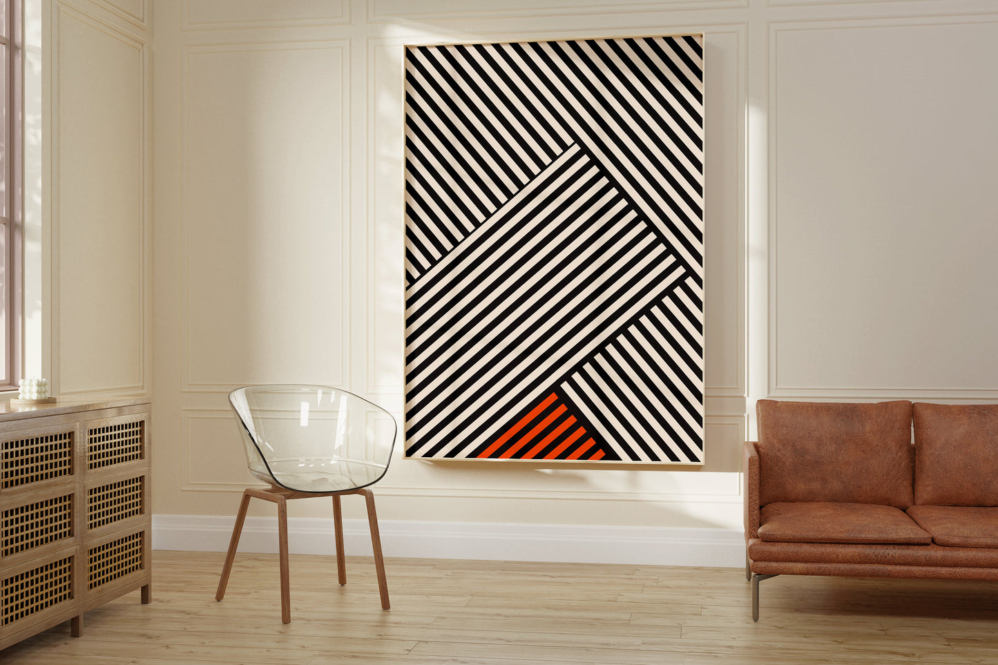 Abstract Stripes Poster - Mid Century Modern