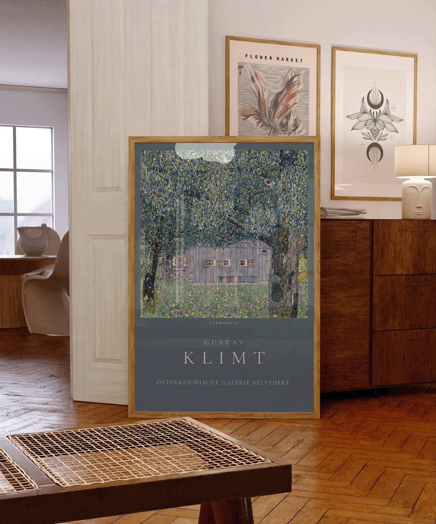 Gustav Klimt The Farmhouse Fine Art Famous Painting Vintage Exhibition Ready to hang Framed Home Office Decor Museum Print Gift Idea