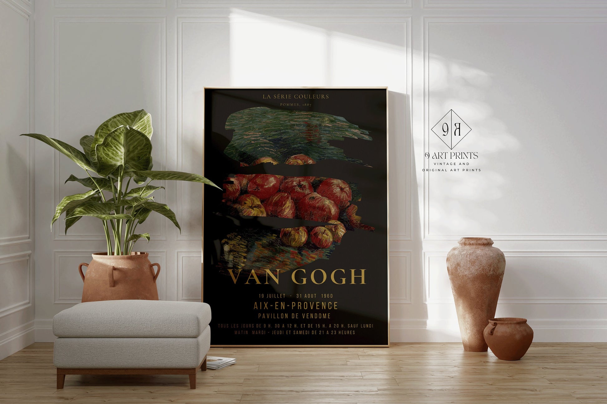 Van Gogh Colour Series Apples Exhibition Museum Poster Fine Art Painting Vintage Famous Ready to hang Framed Home Office Decor Gift Idea