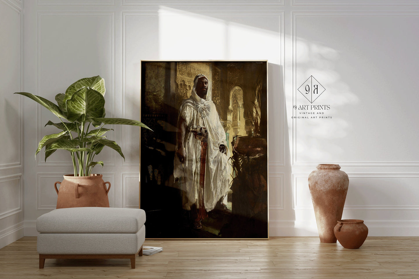 Eduard Charlemont The Moorish Chief Fine Art Famous Iconic Painting Vintage Ready to hang Framed Home Office Decor Print Gift Idea