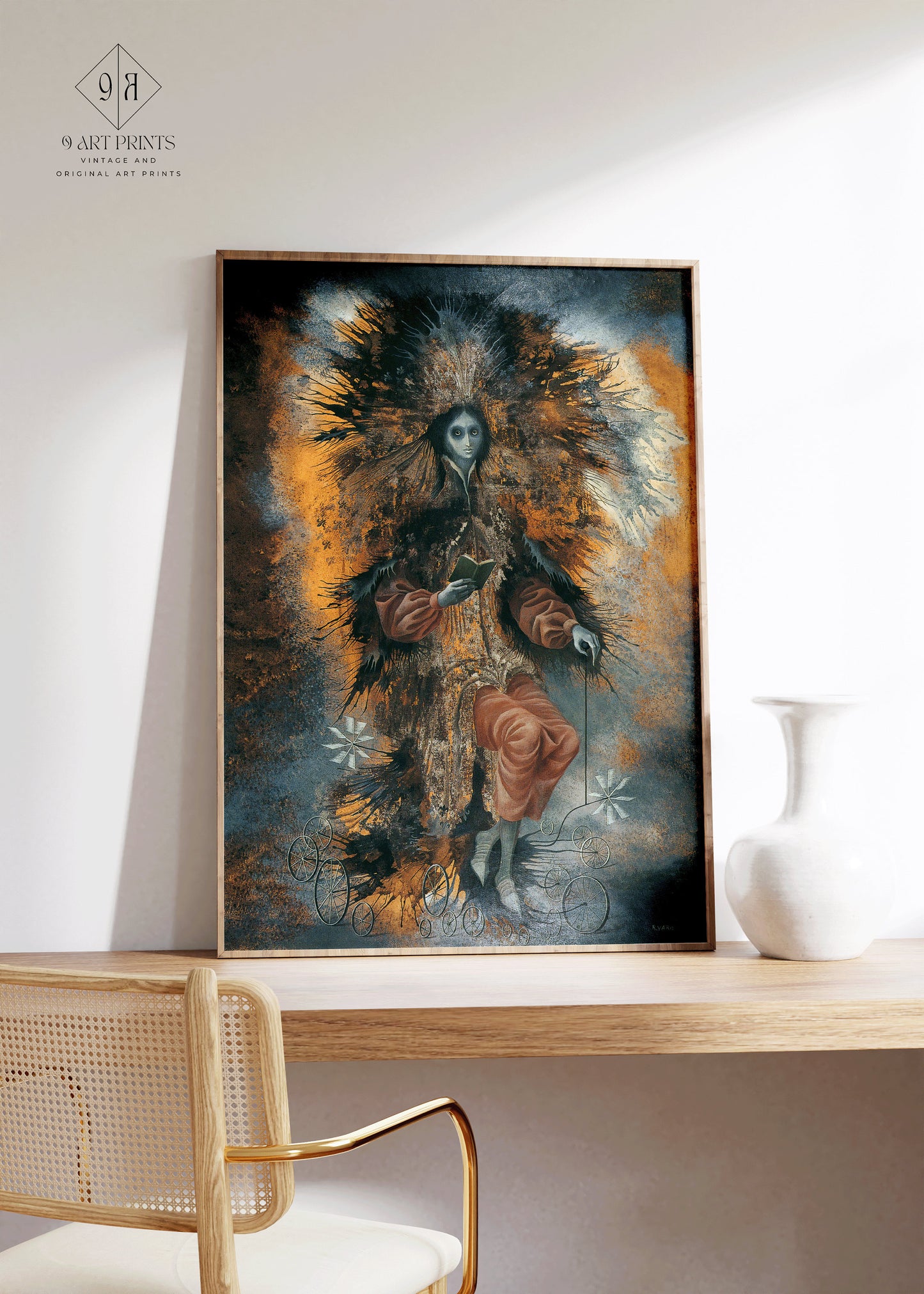 Remedios Varo 'Character' Fine Surreal Art Famous Mexican Iconic Painting Vintage Ready to hang Framed Home Office Decor Print Gift Idea