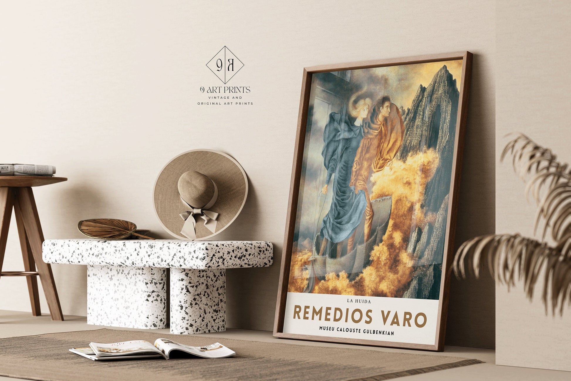 Remedios Varo The Flight Fine Surreal Art Famous Mexican Iconic Painting Vintage Ready to hang Framed Home Office Decor Print Gift Idea