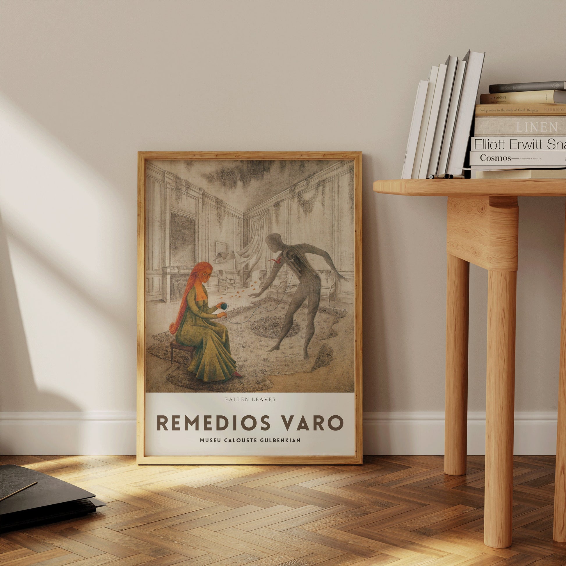 Remedios Varo Fallen Leaves Fine Surreal Art Famous Mexican Iconic Painting Vintage Ready to hang Framed Home Office Decor Print Gift Idea