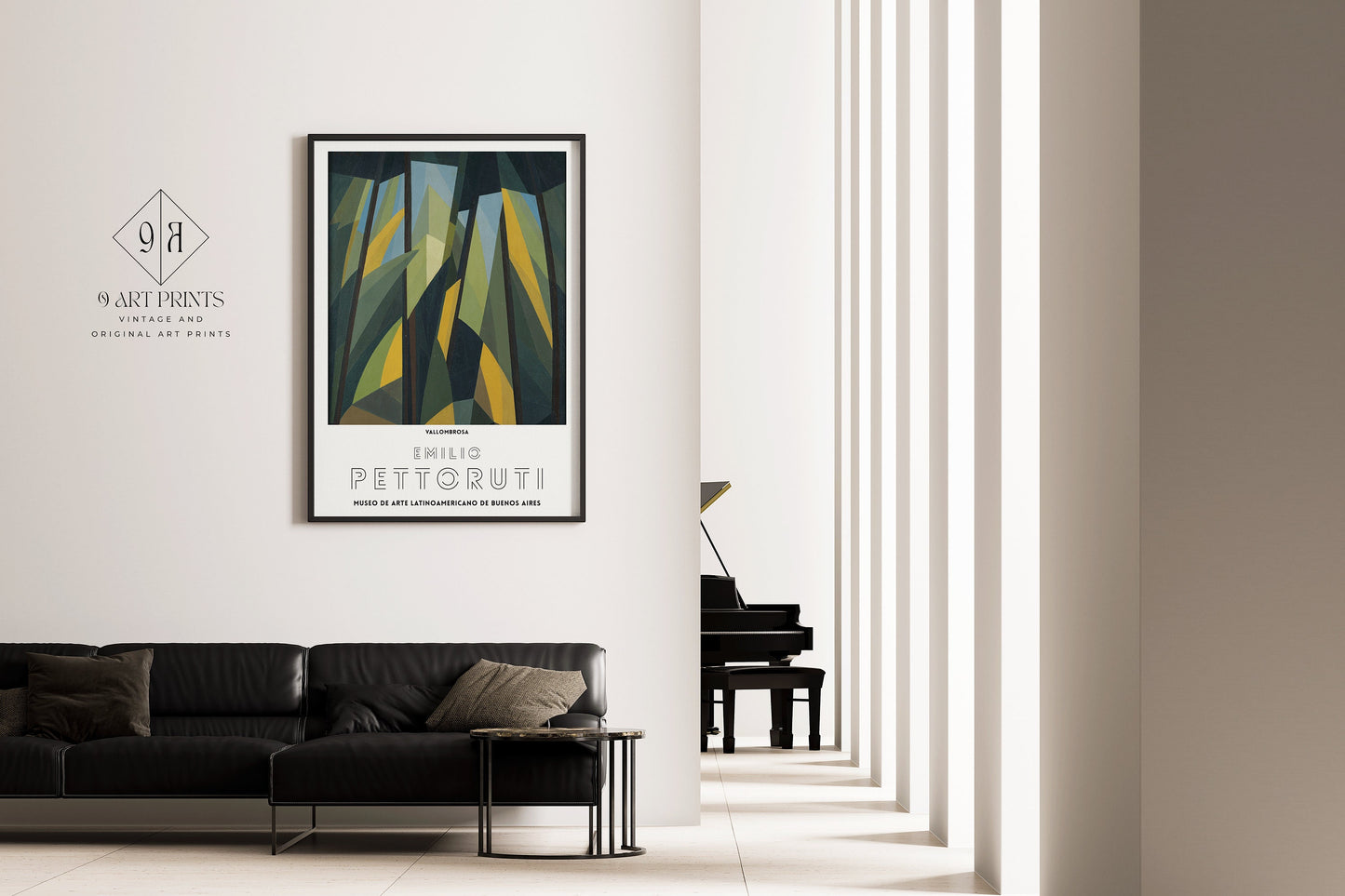 Emilio Pettoruti Vallombrosa Cubist Art Print Exhibition Poster Portrait Modern Gallery Framed Ready to Hang Home Office Decor