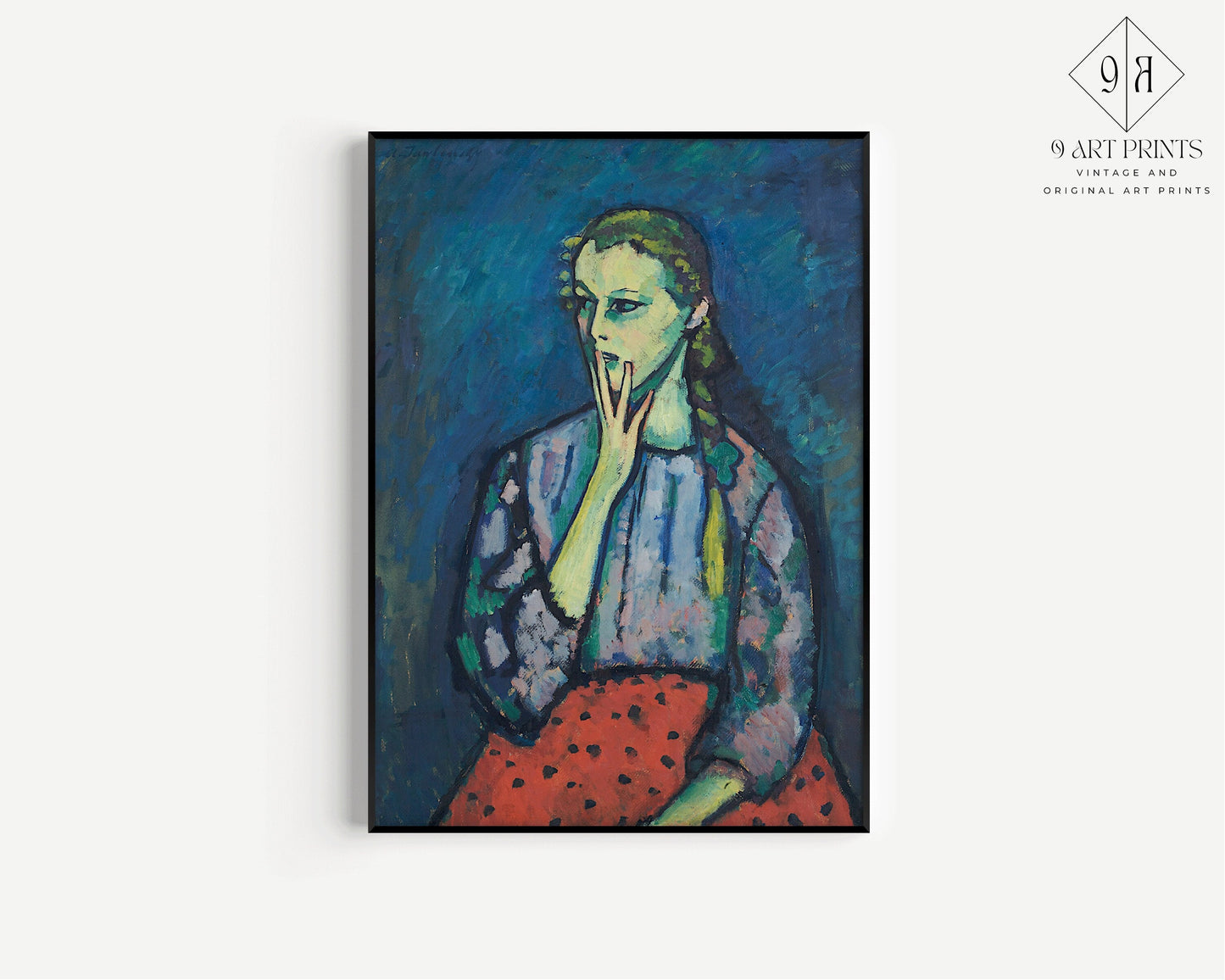 Alexej Von Jawlensky Portrait of a Girl Art Print Exhibition Poster Portrait Modern Gallery Framed Ready to Hang Home Office Decor Gift Idea