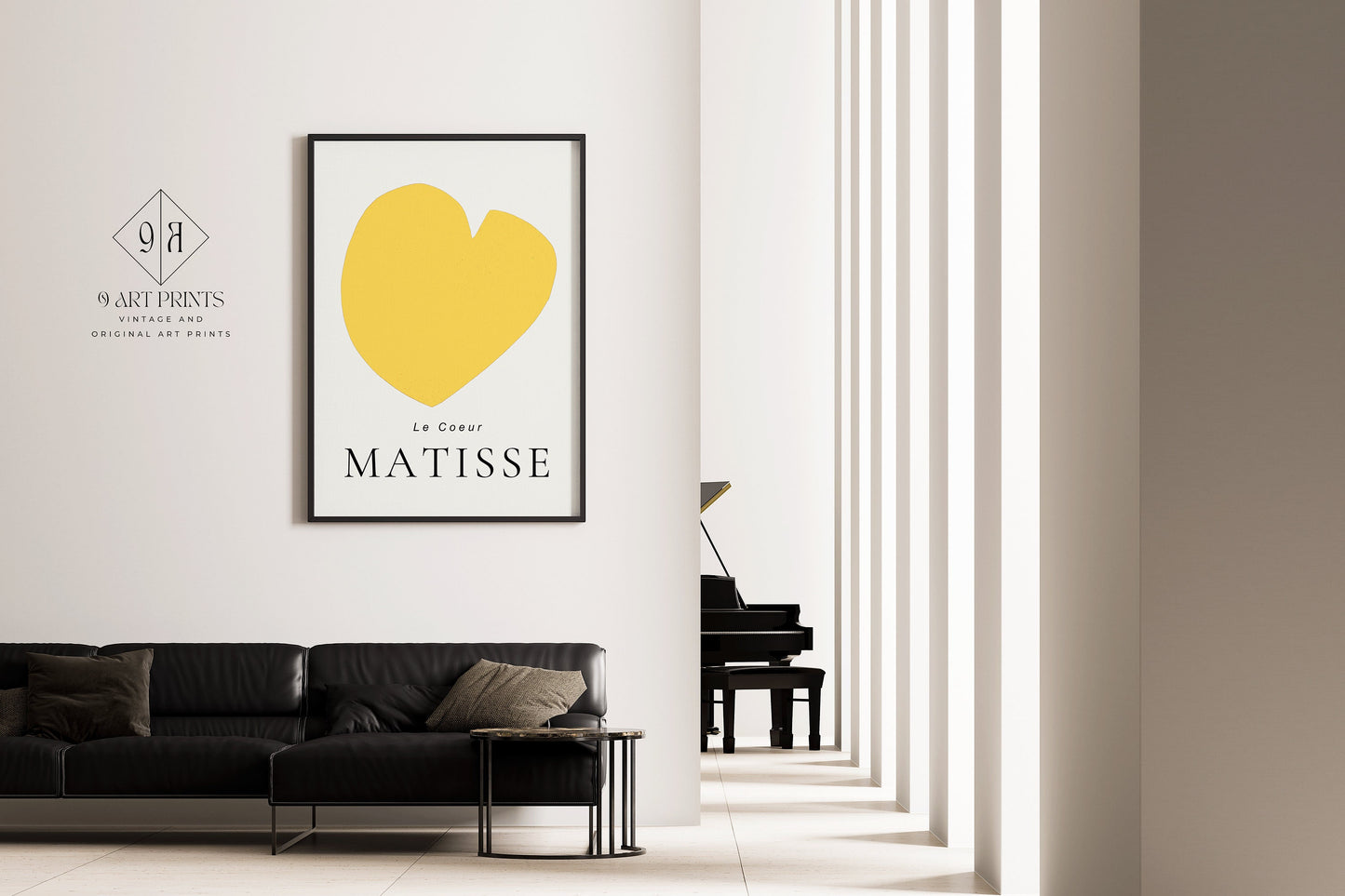 Framed Henri Matisse The Heart POSTER Black Yellow Famous Art Print Retro Museum Ready to Hang Home Office Decor Gift Berggruen and Cie